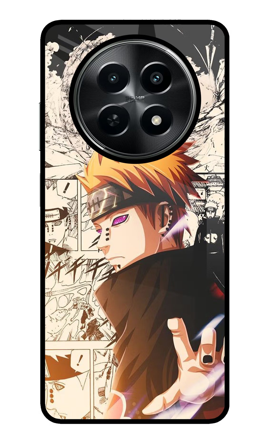 Pain Anime Realme C65 5G Back Cover - Pain Anime Realme C65 5G Glass Case Back Cover by Casekaro Pain Anime Realme C65 5G Glass Case Back Cover by Casekaro
