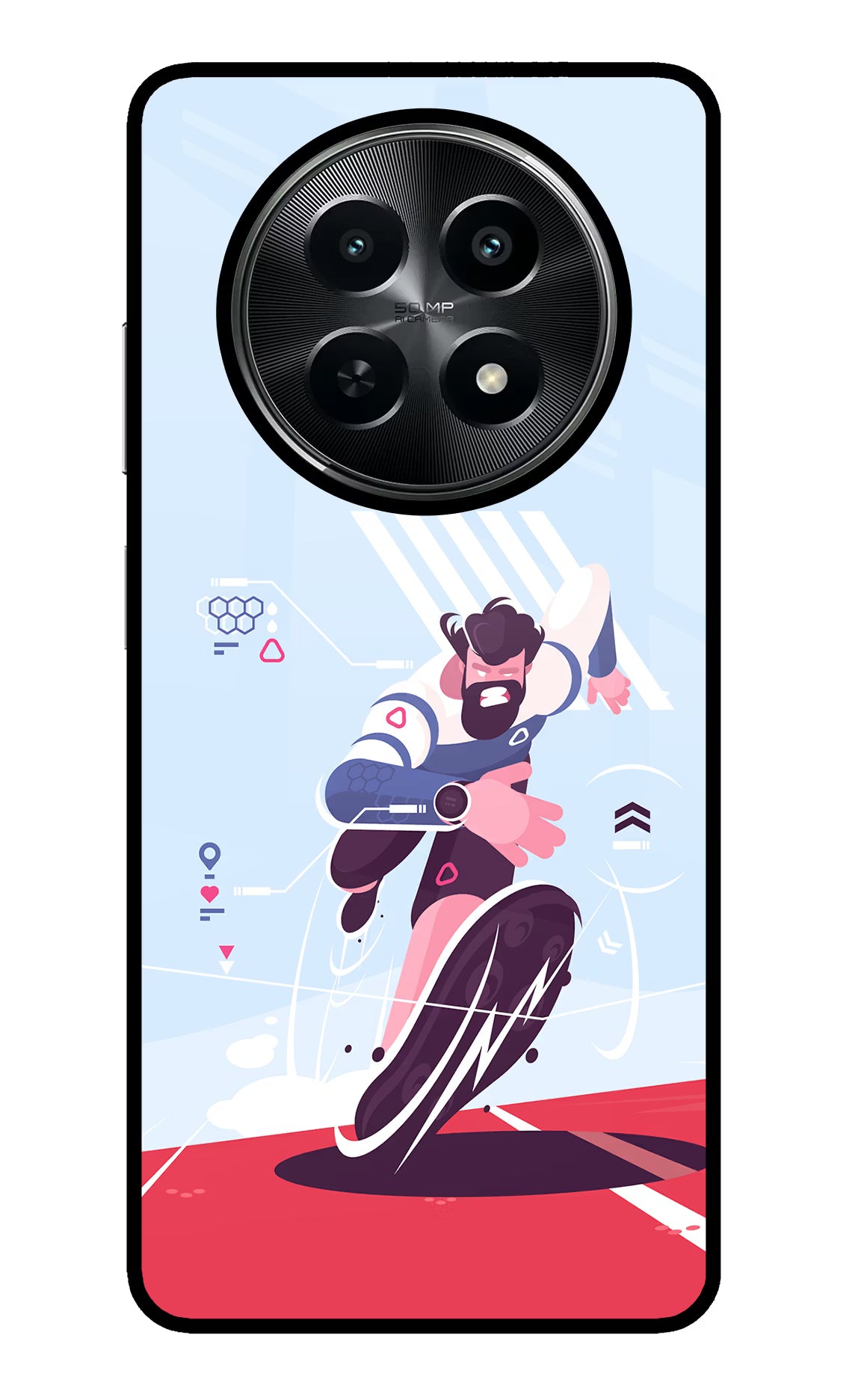 Run Pro Realme C65 5G Glass Case - Run Pro Realme C65 5G Glass Case Run Pro Realme C65 5G Glass Case