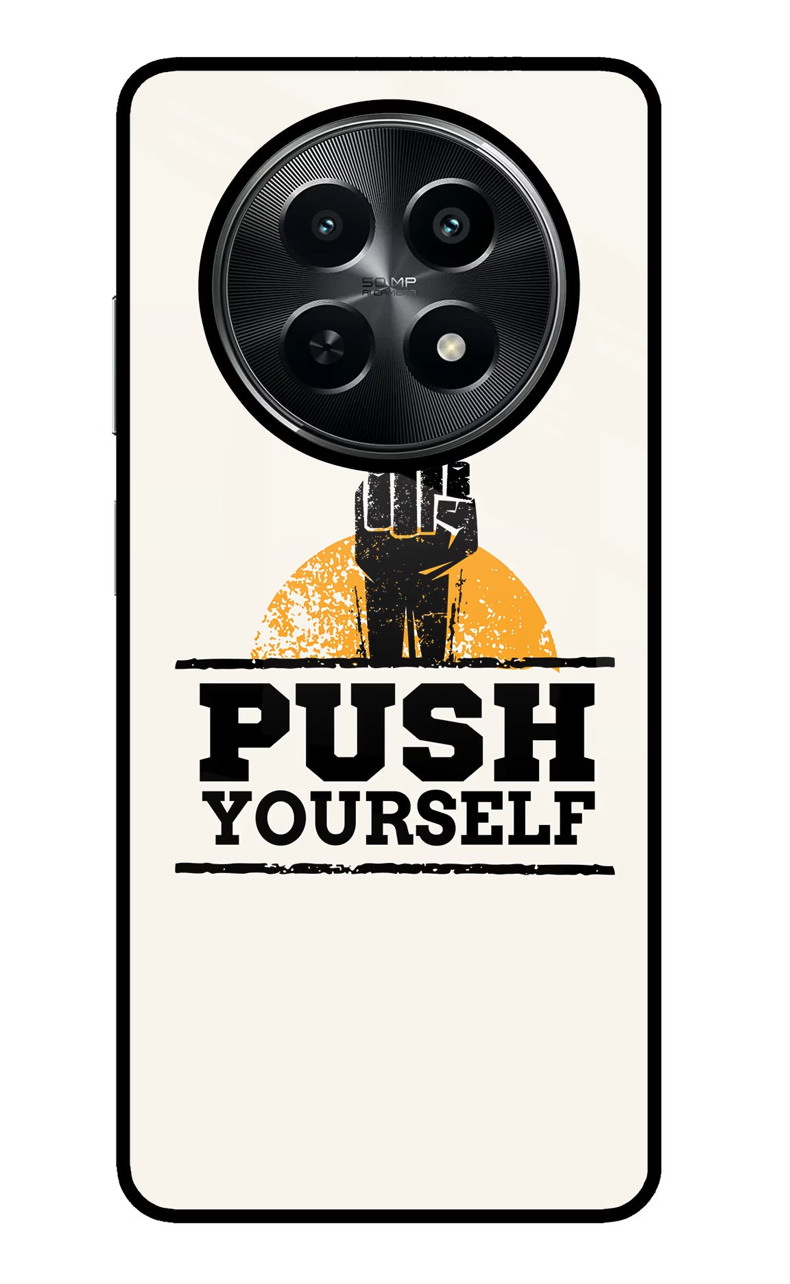 Push Yourself Realme C65 5G Glass Case - Push Yourself Realme C65 5G Glass Case Push Yourself Realme C65 5G Glass Case