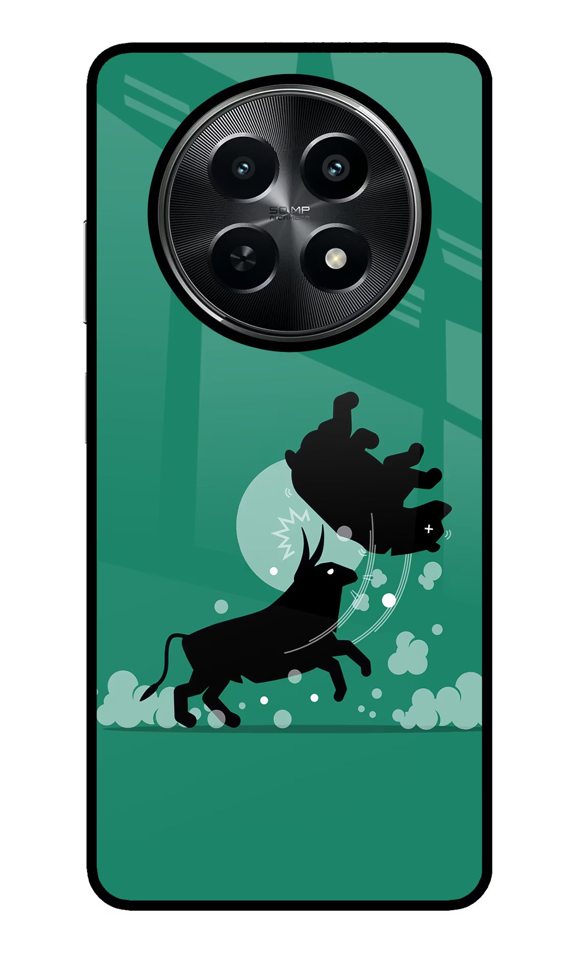 Bull Conqueror Realme C65 5G Glass Case - Bull Conqueror Realme C65 5G Glass Case Bull Conqueror Realme C65 5G Glass Case