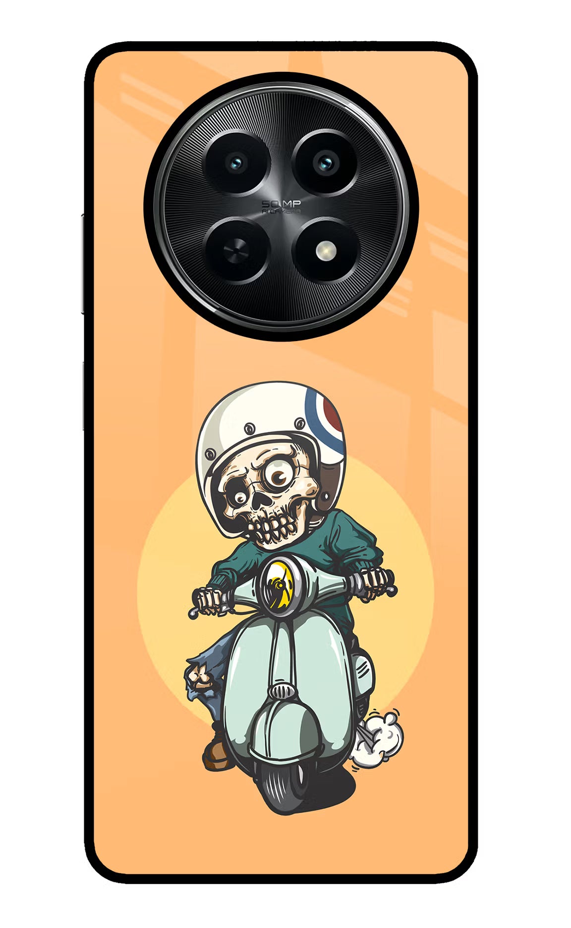 Undead Biker Realme C65 5G Glass Case Back Cover by Casekaro