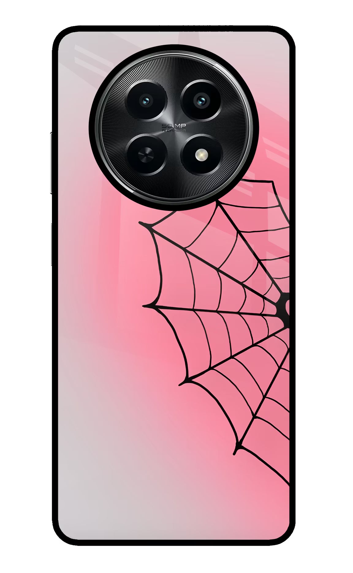 Pink Web Realme C65 5G Glass Case - Pink Web Realme C65 5G Glass Case Pink Web Realme C65 5G Glass Case