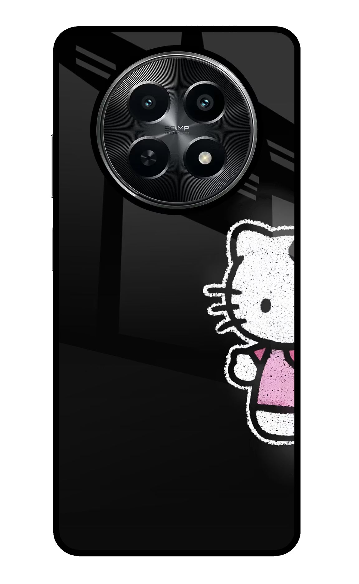Kitty Charm Realme C65 5G Glass Case - Kitty Charm Realme C65 5G Glass Case Kitty Charm Realme C65 5G Glass Case