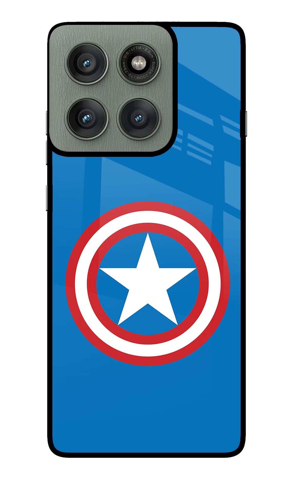 Captain America Logo Moto Edge 60 Pro Glass Case - Captain America Logo Moto Edge 60 Pro Glass Case Captain America Logo Moto Edge 60 Pro Glass Case