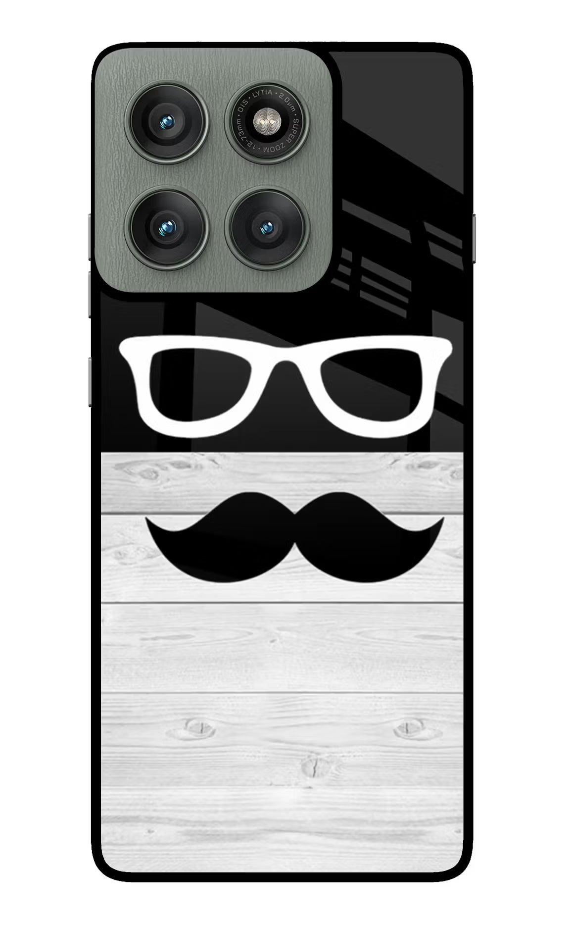Mustache Moto Edge 60 Pro Glass Case - Mustache Moto Edge 60 Pro Glass Case Mustache Moto Edge 60 Pro Glass Case