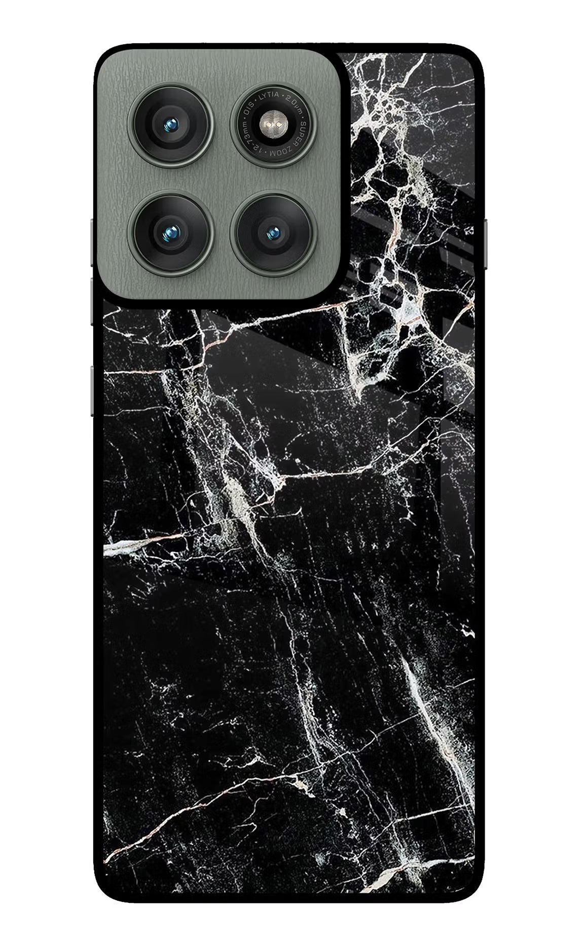 Black Marble Texture Moto Edge 60 Pro Back Cover - Black Marble Texture Moto Edge 60 Pro Glass Case Back Cover by Casekaro Black Marble Texture Moto Edge 60 Pro Glass Case Back Cover by Casekaro