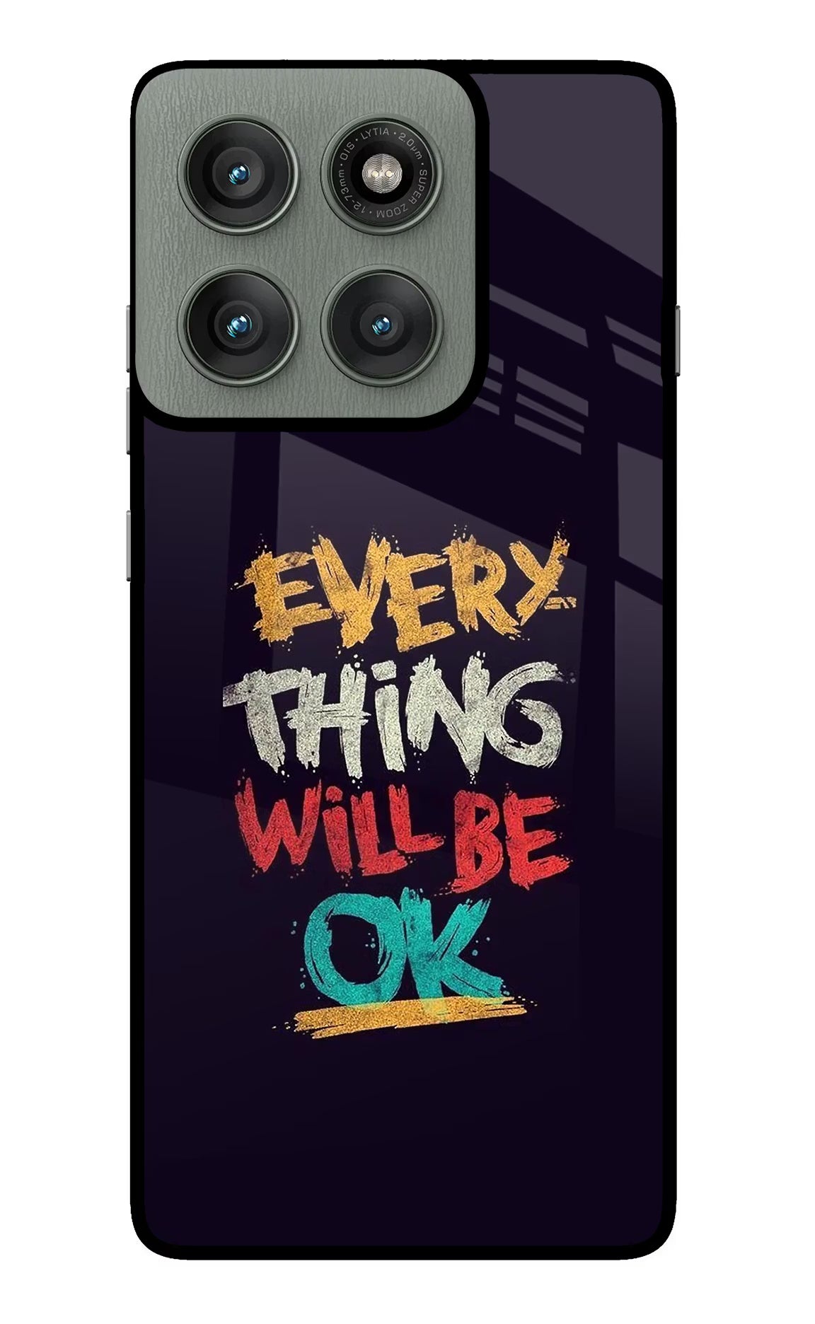 Everything Will Be Ok Moto Edge 60 Pro Back Cover - Everything Will Be Ok Moto Edge 60 Pro Glass Case Back Cover by Casekaro Everything Will Be Ok Moto Edge 60 Pro Glass Case Back Cover by Casekaro
