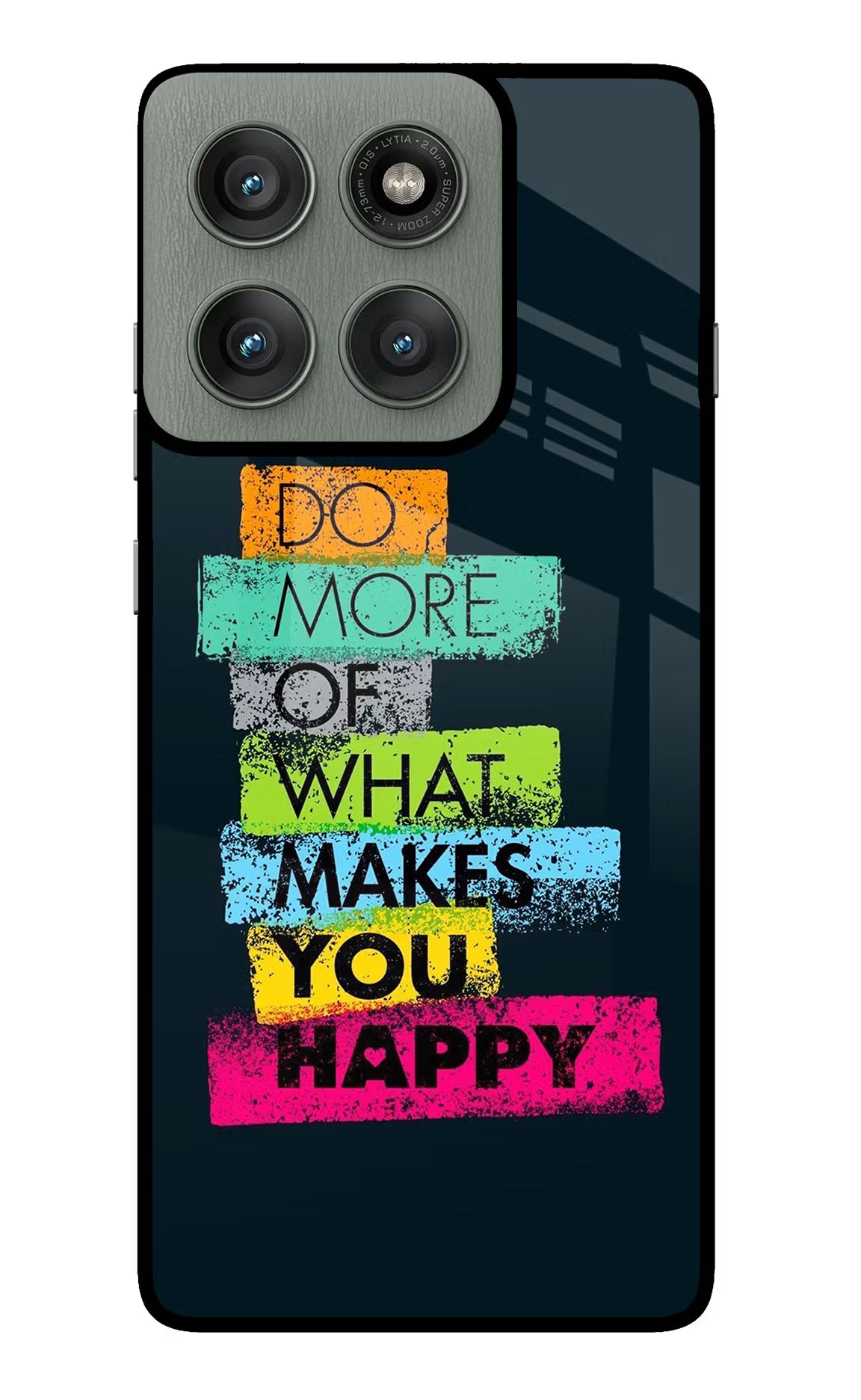 Do More Of What Makes You Happy Moto Edge 60 Pro Back Cover - Do More Of What Makes You Happy Moto Edge 60 Pro Glass Case Back Cover by Casekaro Do More Of What Makes You Happy Moto Edge 60 Pro Glass Case Back Cover by Casekaro