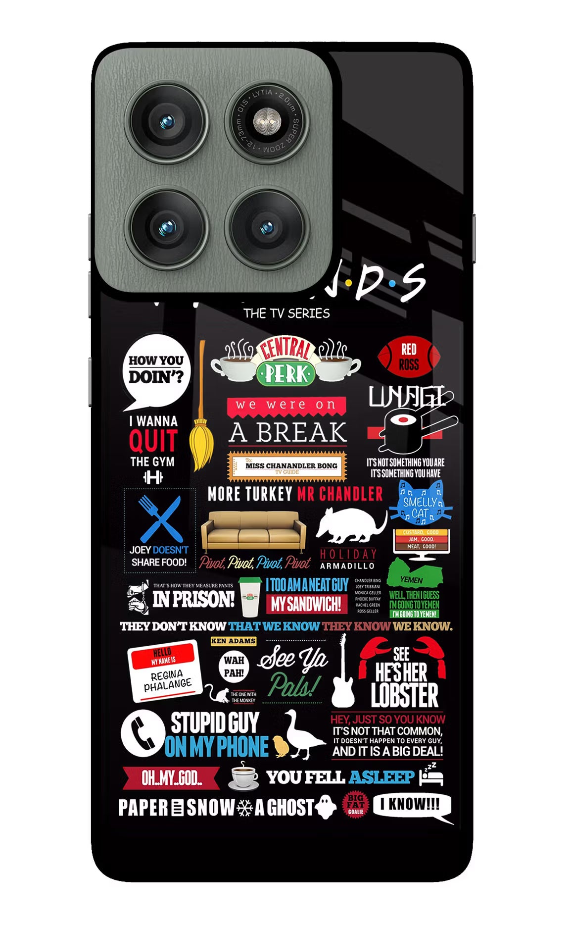 FRIENDS Moto Edge 60 Pro Back Cover - FRIENDS Moto Edge 60 Pro Glass Case Back Cover by Casekaro FRIENDS Moto Edge 60 Pro Glass Case Back Cover by Casekaro
