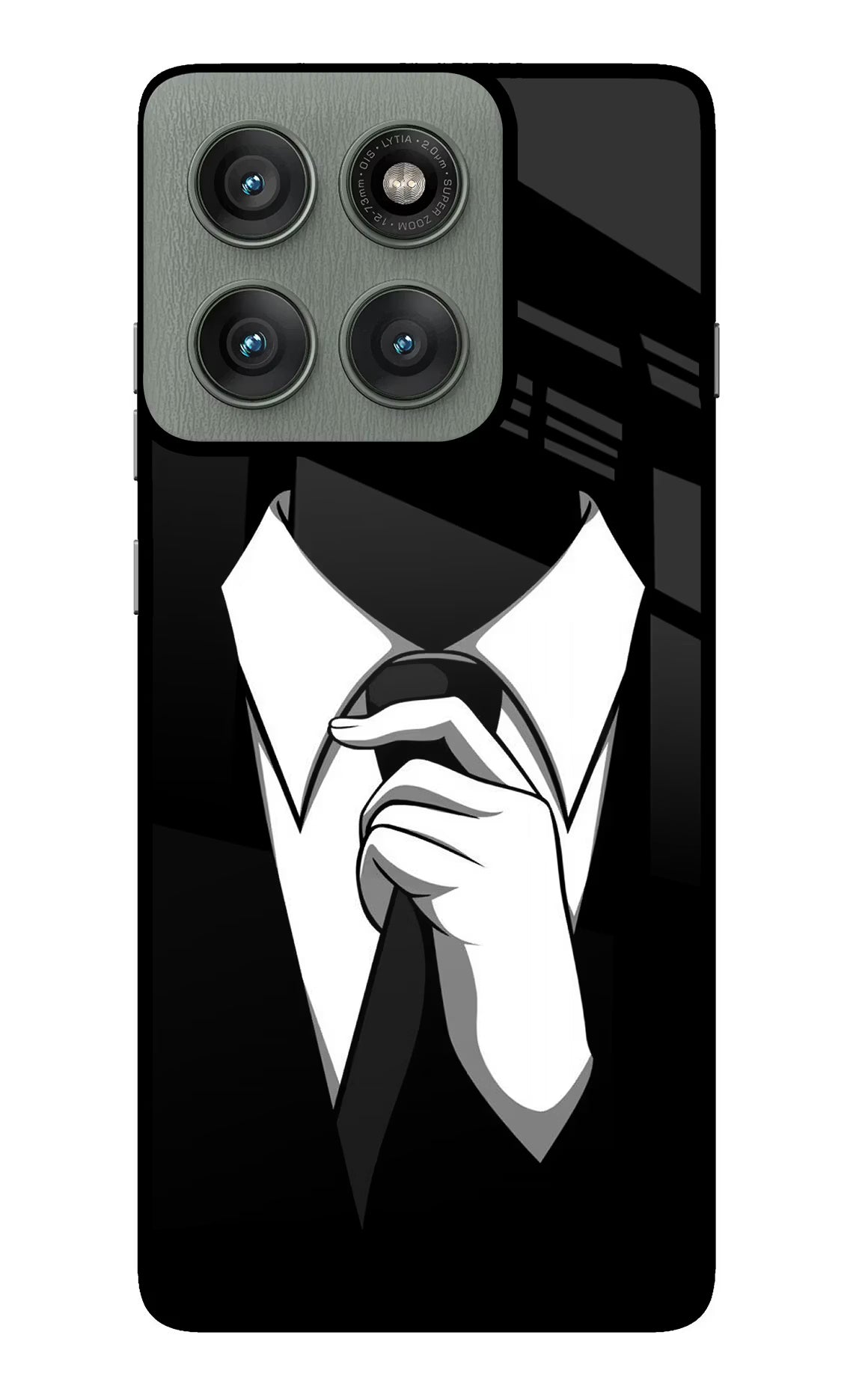 Black Tie Moto Edge 60 Pro Back Cover - Black Tie Moto Edge 60 Pro Glass Case Back Cover by Casekaro Black Tie Moto Edge 60 Pro Glass Case Back Cover by Casekaro
