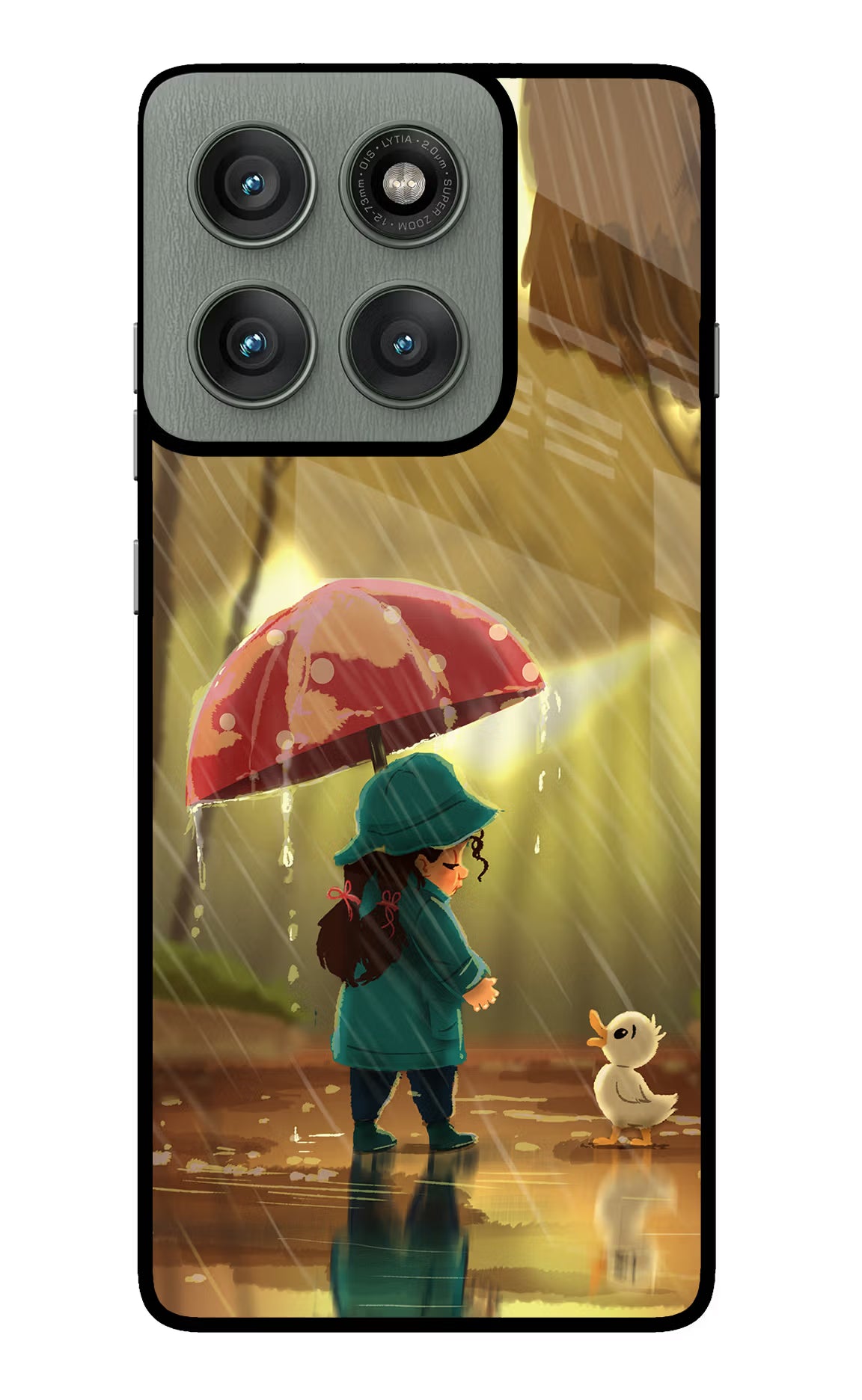 Rainy Day Moto Edge 60 Pro Back Cover - Rainy Day Moto Edge 60 Pro Glass Case Back Cover by Casekaro Rainy Day Moto Edge 60 Pro Glass Case Back Cover by Casekaro