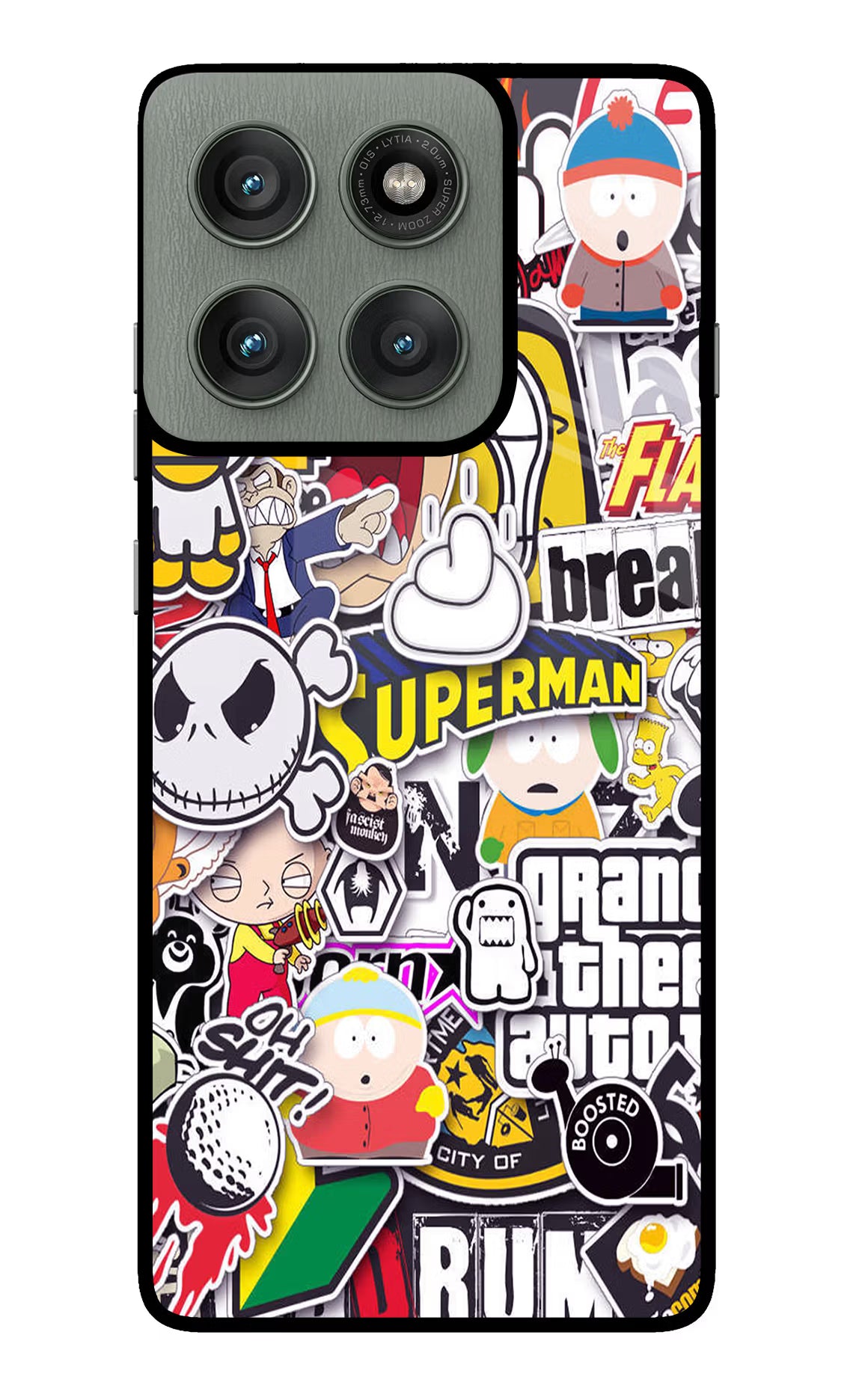 Sticker Bomb Moto Edge 60 Pro Back Cover - Sticker Bomb Moto Edge 60 Pro Glass Case Back Cover by Casekaro Sticker Bomb Moto Edge 60 Pro Glass Case Back Cover by Casekaro