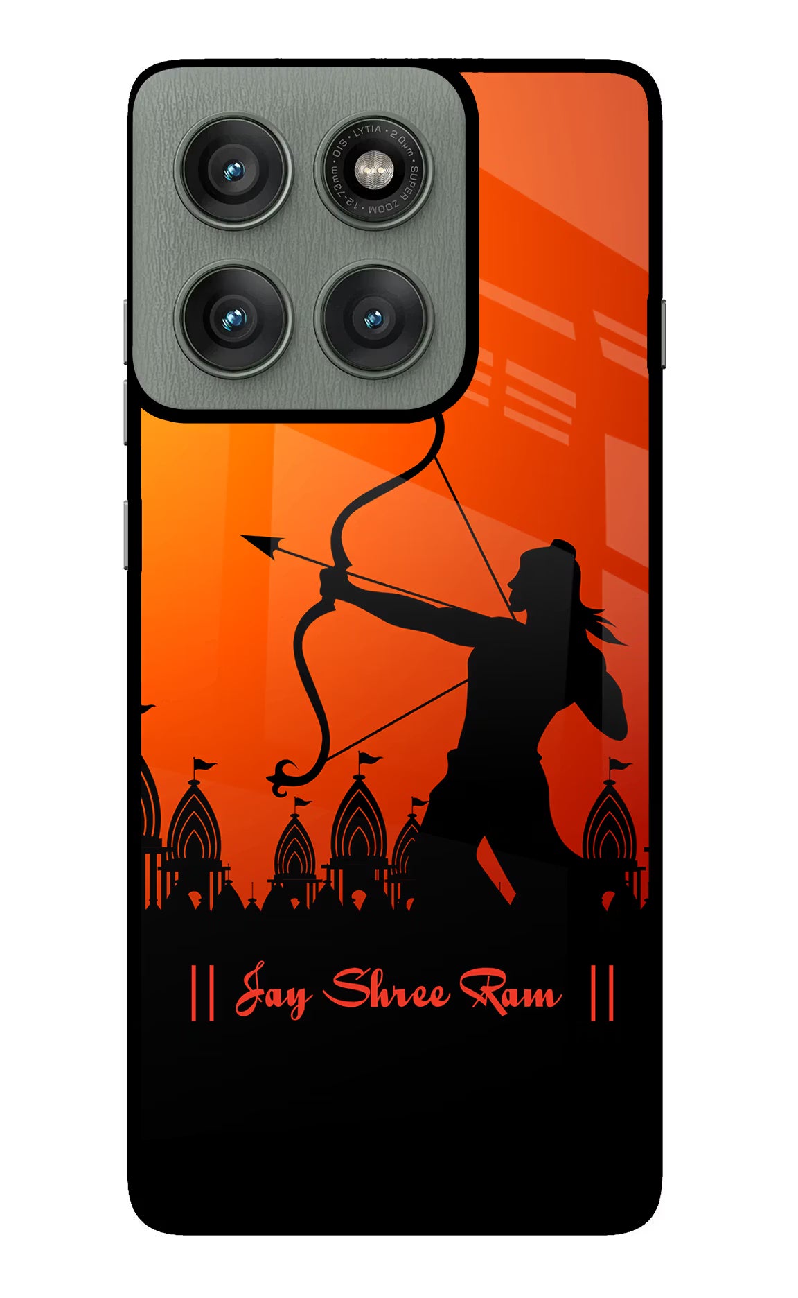 Lord Ram - 4 Moto Edge 60 Pro Back Cover - Lord Ram - 4 Moto Edge 60 Pro Glass Case Back Cover by Casekaro Lord Ram - 4 Moto Edge 60 Pro Glass Case Back Cover by Casekaro