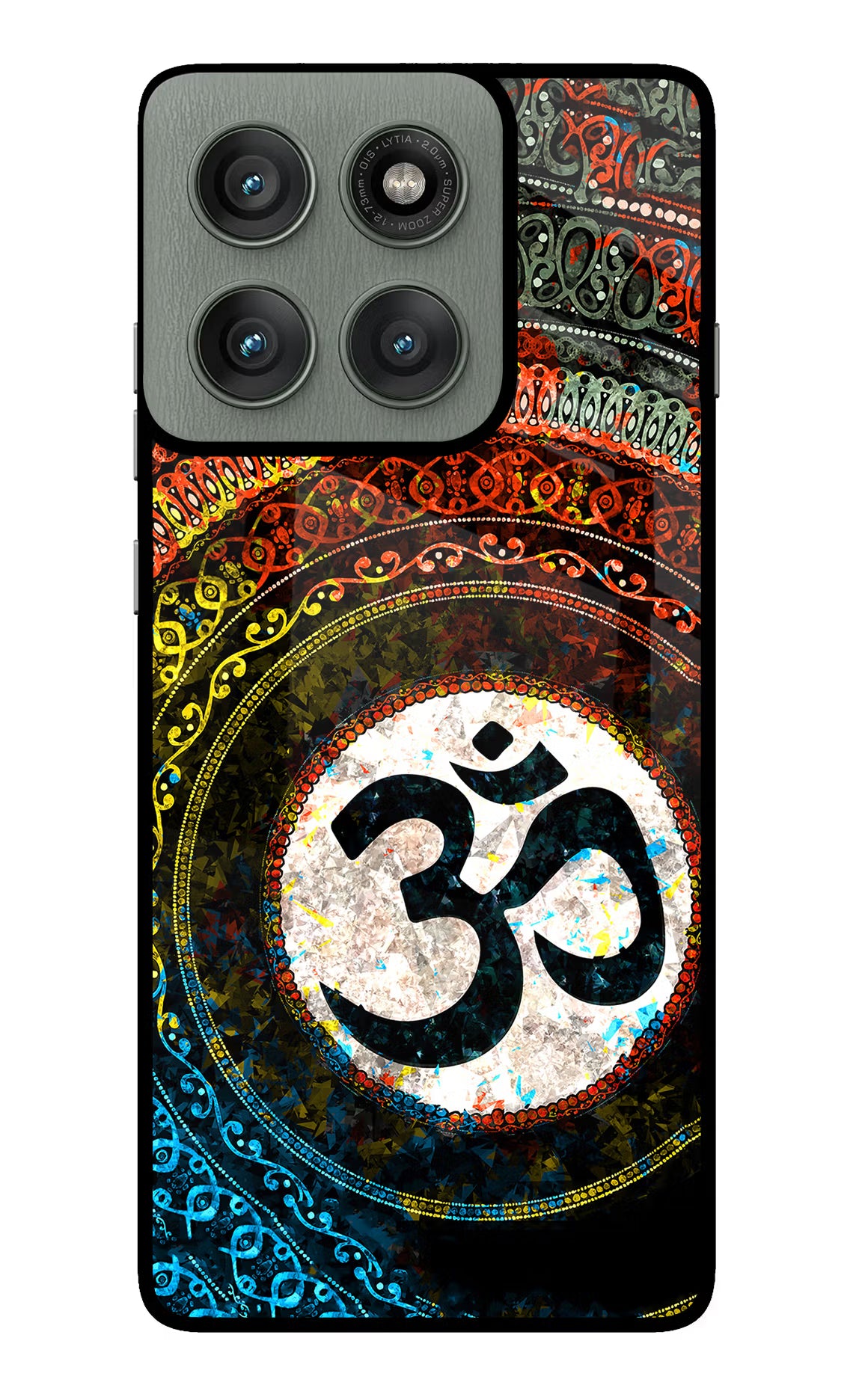 Om Cultural Moto Edge 60 Pro Back Cover - Om Cultural Moto Edge 60 Pro Glass Case Back Cover by Casekaro Om Cultural Moto Edge 60 Pro Glass Case Back Cover by Casekaro