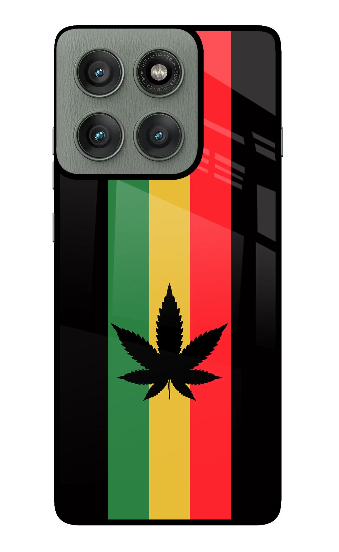 Weed Flag Moto Edge 60 Pro Back Cover - Weed Flag Moto Edge 60 Pro Glass Case Back Cover by Casekaro Weed Flag Moto Edge 60 Pro Glass Case Back Cover by Casekaro