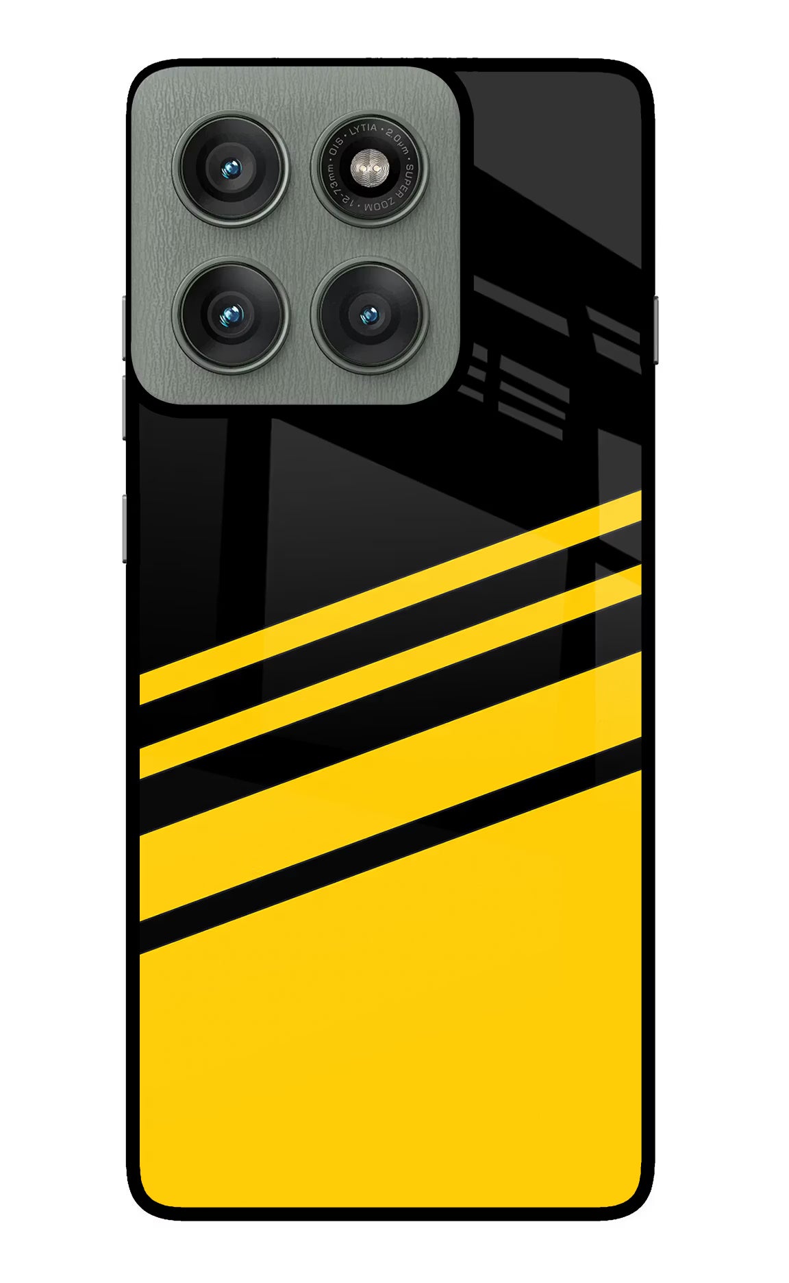 Yellow Shades Moto Edge 60 Pro Back Cover - Yellow Shades Moto Edge 60 Pro Glass Case Back Cover by Casekaro Yellow Shades Moto Edge 60 Pro Glass Case Back Cover by Casekaro