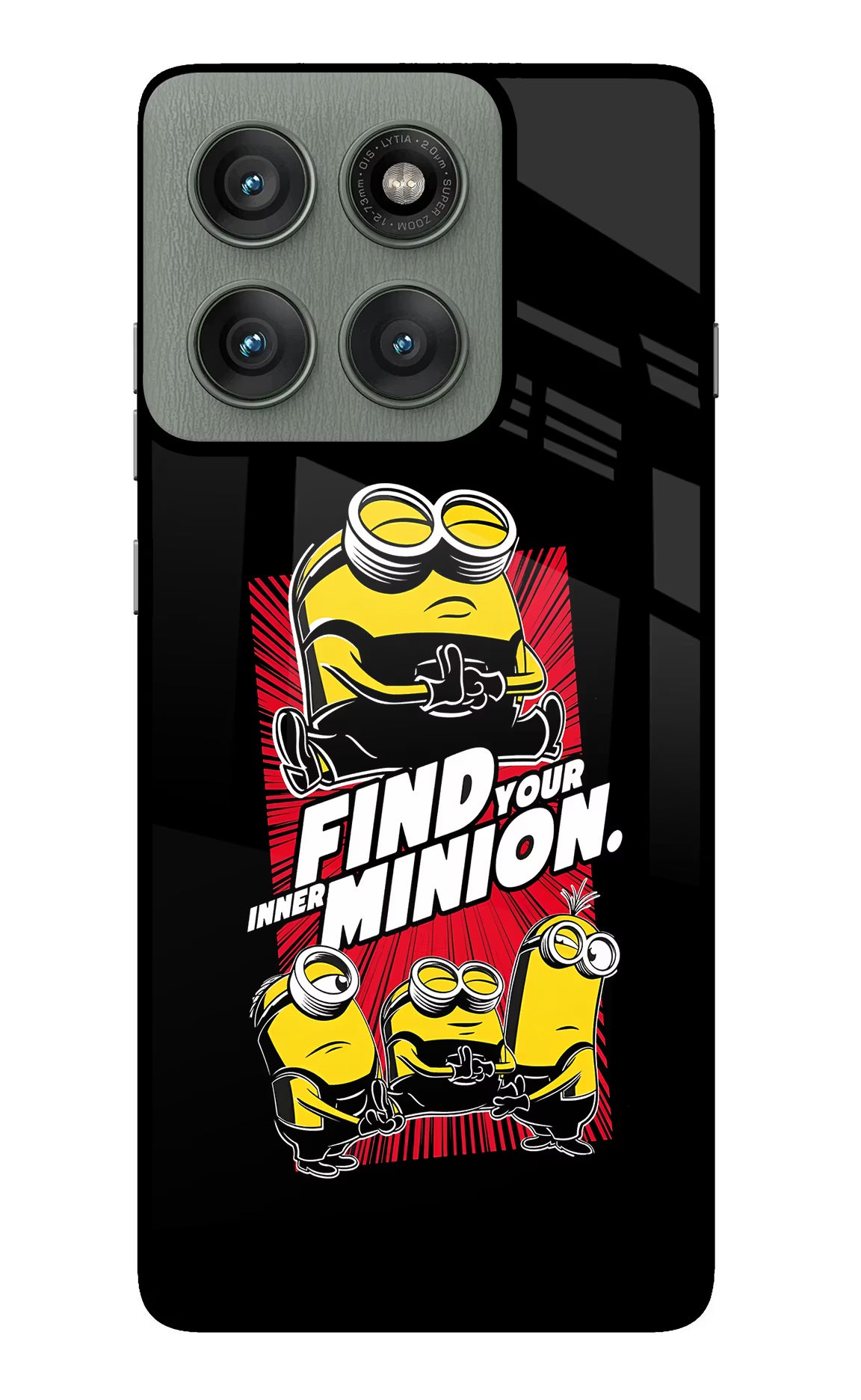 Find your inner Minion Moto Edge 60 Pro Back Cover - Find your inner Minion Moto Edge 60 Pro Glass Case Back Cover by Casekaro Find your inner Minion Moto Edge 60 Pro Glass Case Back Cover by Casekaro