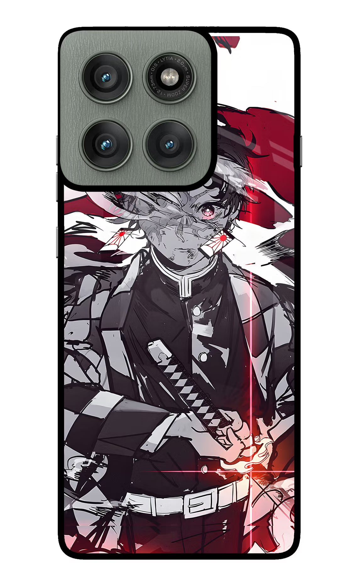 Demon Slayer Moto Edge 60 Pro Back Cover - Demon Slayer Moto Edge 60 Pro Glass Case Back Cover by Casekaro Demon Slayer Moto Edge 60 Pro Glass Case Back Cover by Casekaro