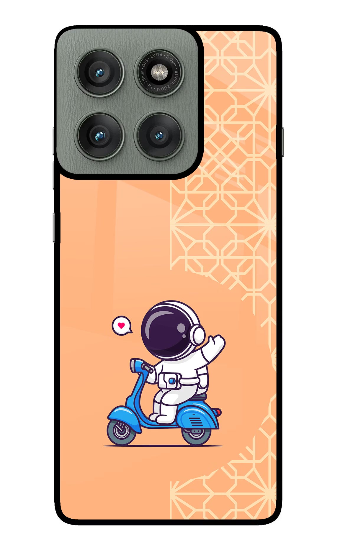 Cute Astronaut Riding Moto Edge 60 Pro Glass Case - Cute Astronaut Riding Moto Edge 60 Pro Glass Case Cute Astronaut Riding Moto Edge 60 Pro Glass Case