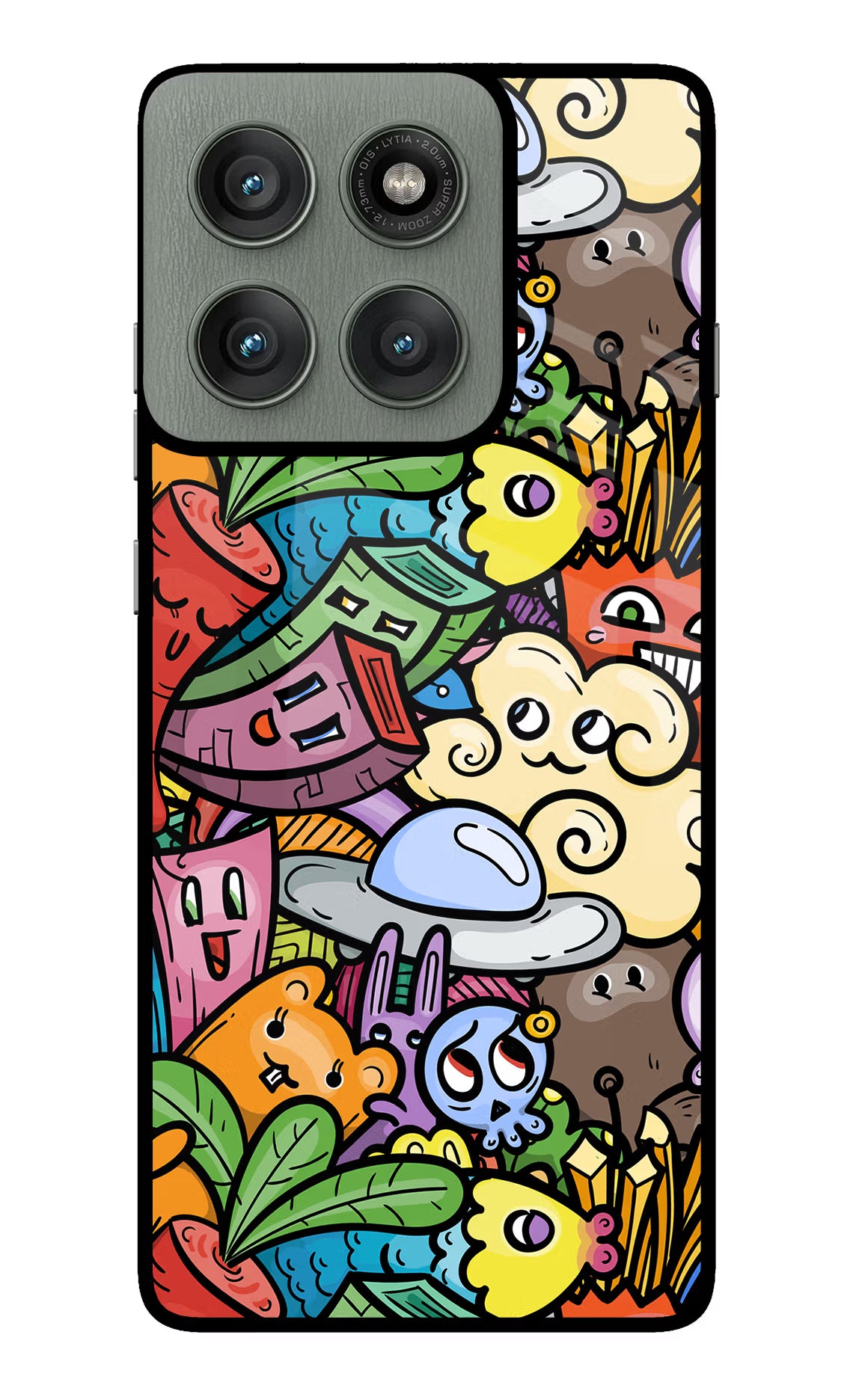 Veggie Doodle Moto Edge 60 Pro Back Cover - Veggie Doodle Moto Edge 60 Pro Glass Case Back Cover by Casekaro Veggie Doodle Moto Edge 60 Pro Glass Case Back Cover by Casekaro