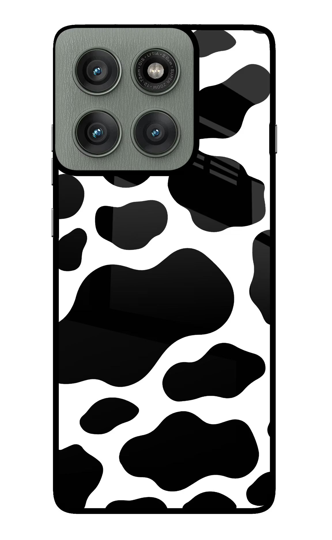 Cow Spots Moto Edge 60 Pro Back Cover - Cow Spots Moto Edge 60 Pro Glass Case Back Cover by Casekaro Cow Spots Moto Edge 60 Pro Glass Case Back Cover by Casekaro