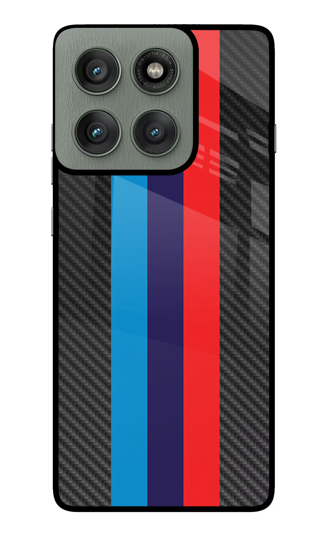 BMW Stripes Pattern Moto Edge 60 Pro Back Cover - BMW Stripes Pattern Moto Edge 60 Pro Glass Case Back Cover by Casekaro BMW Stripes Pattern Moto Edge 60 Pro Glass Case Back Cover by Casekaro
