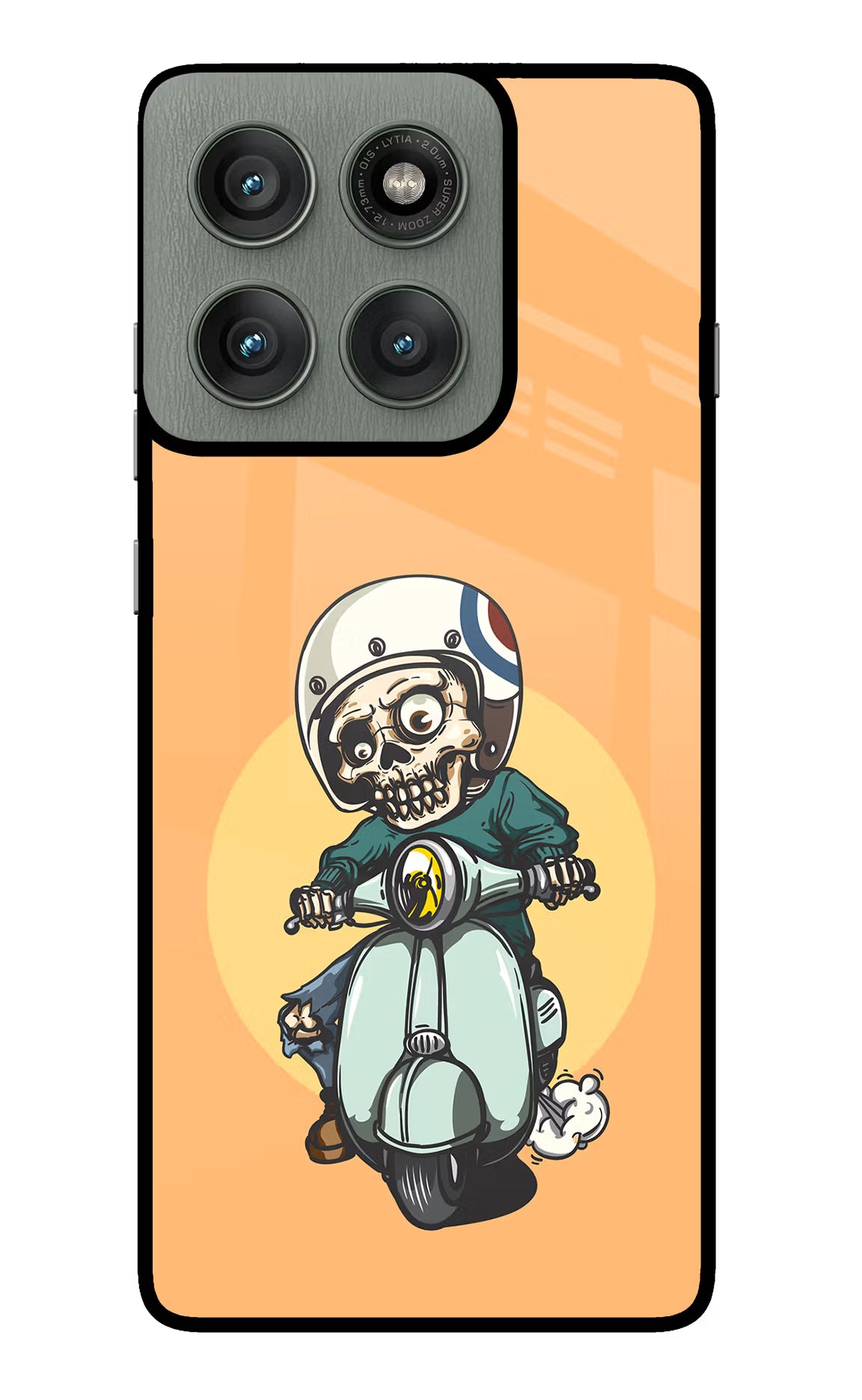 Undead Biker Moto Edge 60 Pro Back Cover - Undead Biker Moto Edge 60 Pro Glass Case Back Cover by Casekaro Undead Biker Moto Edge 60 Pro Glass Case Back Cover by Casekaro
