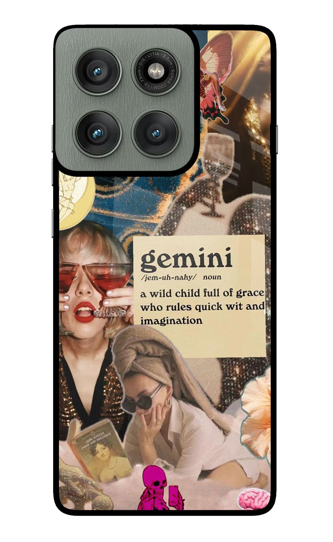 Gemini Zodiac Moto Edge 60 Pro Back Cover - Gemini Zodiac Moto Edge 60 Pro Glass Case Back Cover by Casekaro Gemini Zodiac Moto Edge 60 Pro Glass Case Back Cover by Casekaro