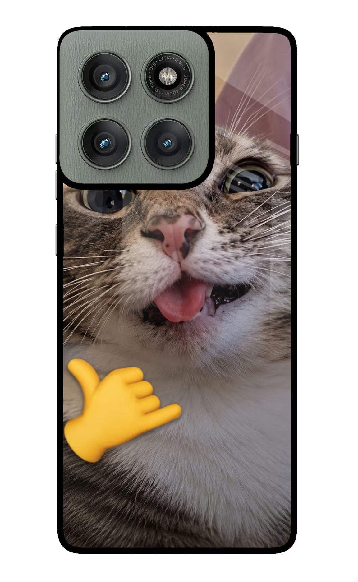 Silly Cat Call Moto Edge 60 Pro Glass Case - Silly Cat Call Moto Edge 60 Pro Glass Case Silly Cat Call Moto Edge 60 Pro Glass Case