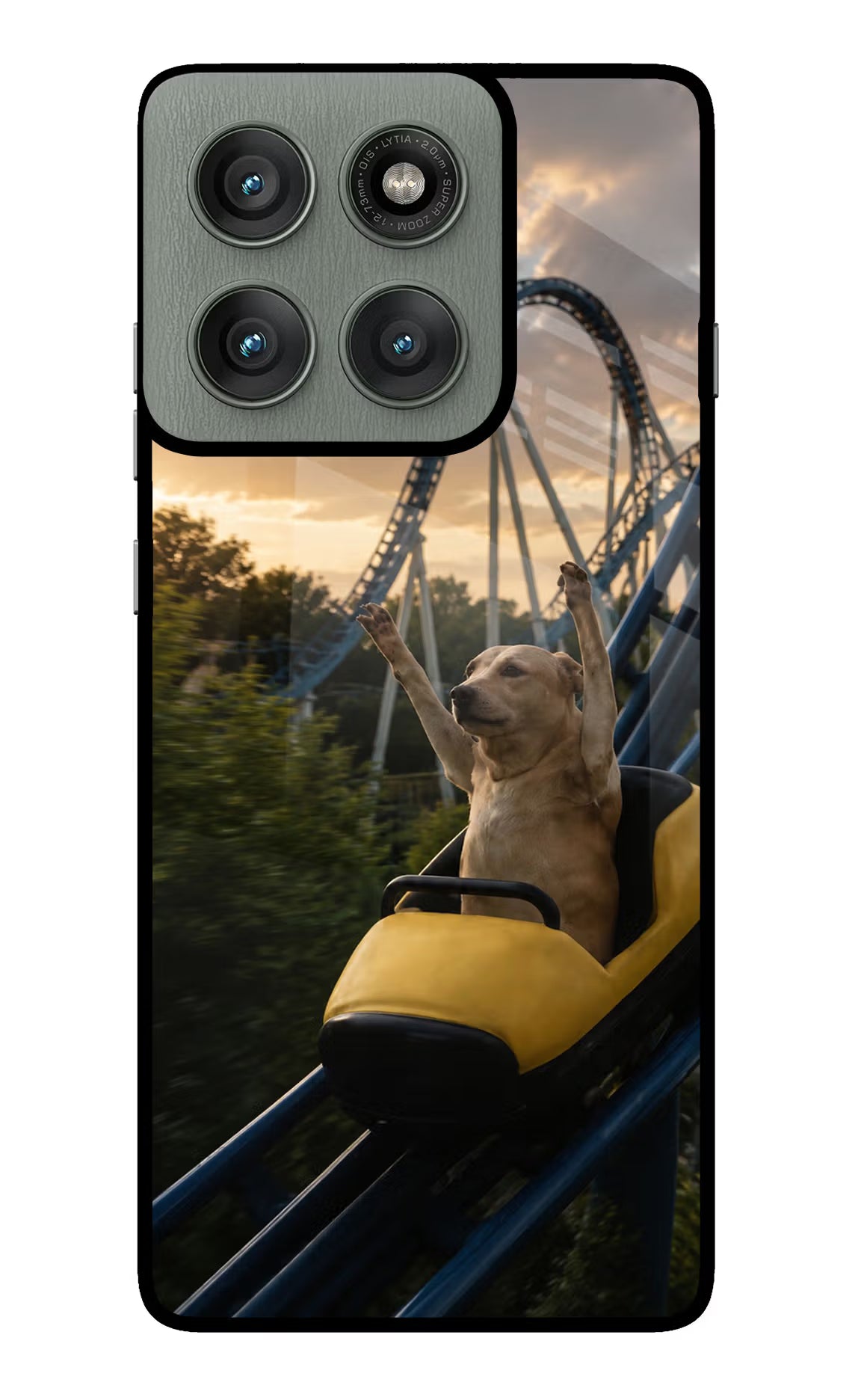 Rollercoaster Dog Moto Edge 60 Pro Glass Case - Rollercoaster Dog Moto Edge 60 Pro Glass Case Rollercoaster Dog Moto Edge 60 Pro Glass Case
