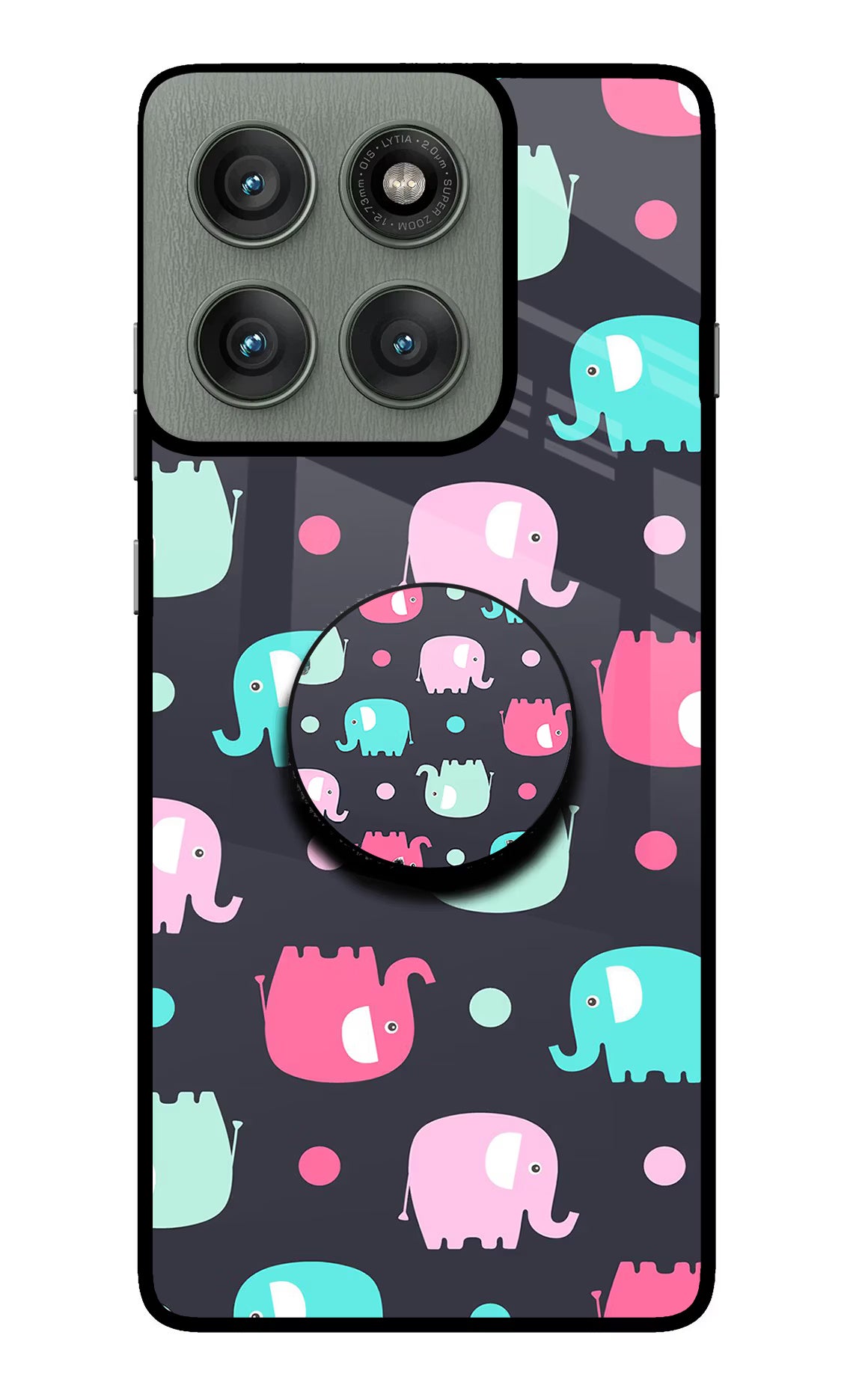 Baby Elephants Moto Edge 60 Pro Pop Case - Baby Elephants Moto Edge 60 Pro Pop Case by Casekaro Baby Elephants Moto Edge 60 Pro Pop Case by Casekaro