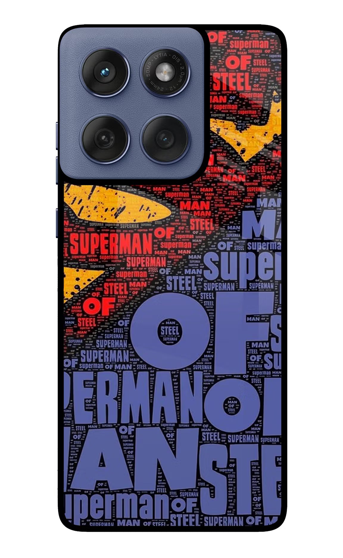 Superman Moto Edge 60 Fusion Glass Case Back Cover by Casekaro