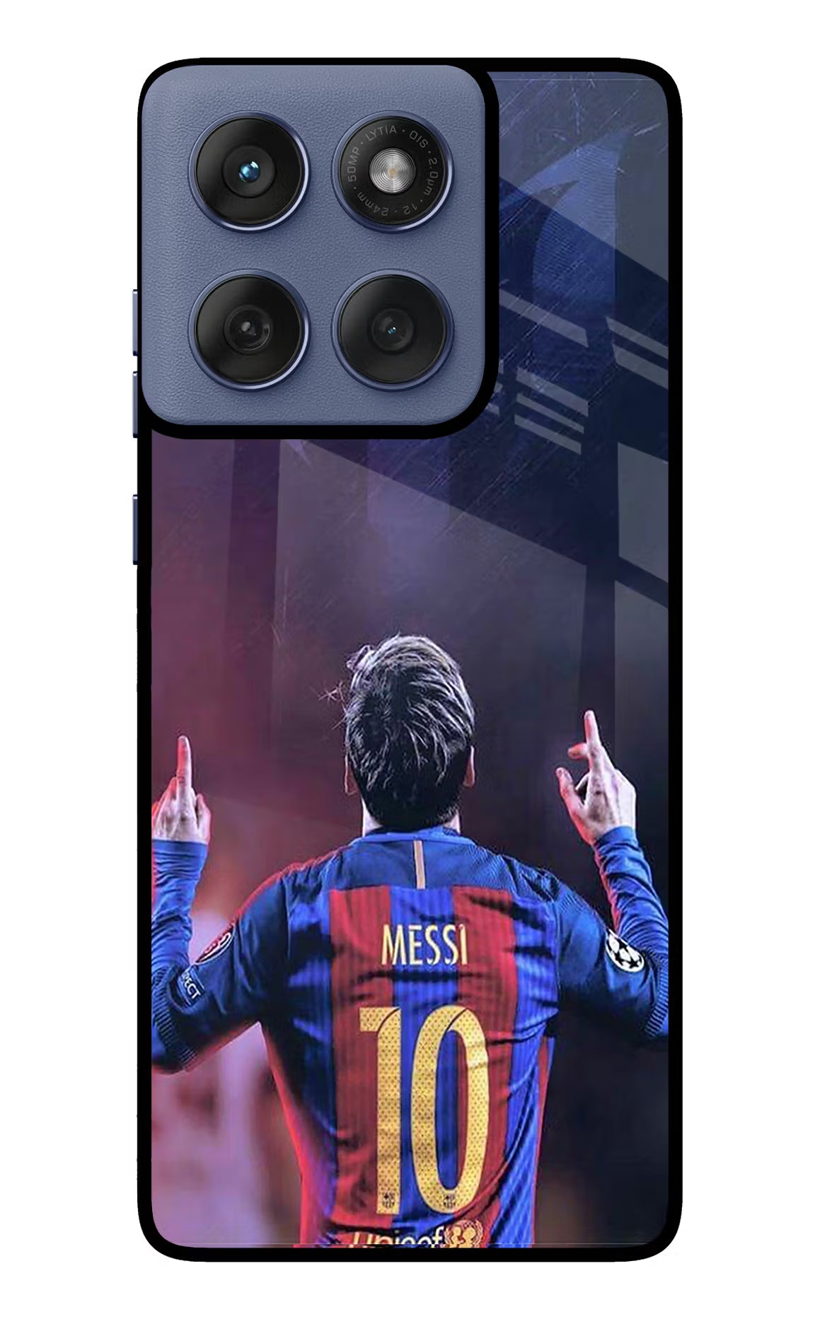 Messi Moto Edge 60 Fusion Back Cover - Messi Moto Edge 60 Fusion Glass Case Back Cover by Casekaro Messi Moto Edge 60 Fusion Glass Case Back Cover by Casekaro
