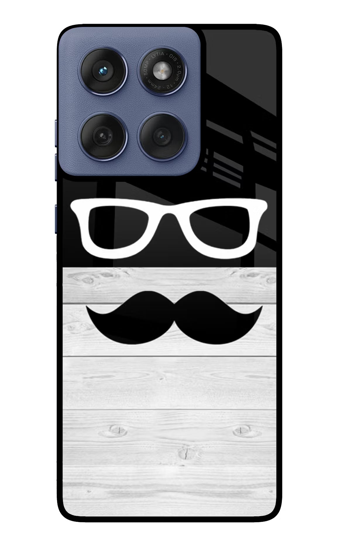 Mustache Moto Edge 60 Fusion Glass Case - Mustache Moto Edge 60 Fusion Glass Case Mustache Moto Edge 60 Fusion Glass Case