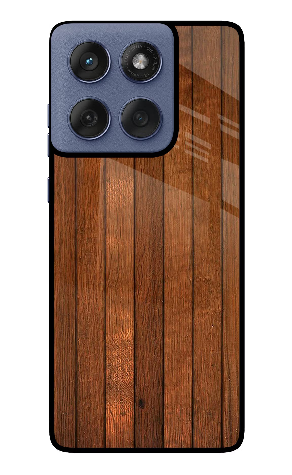 Wooden Artwork Bands Moto Edge 60 Fusion Glass Case Back Cover by Casekaro