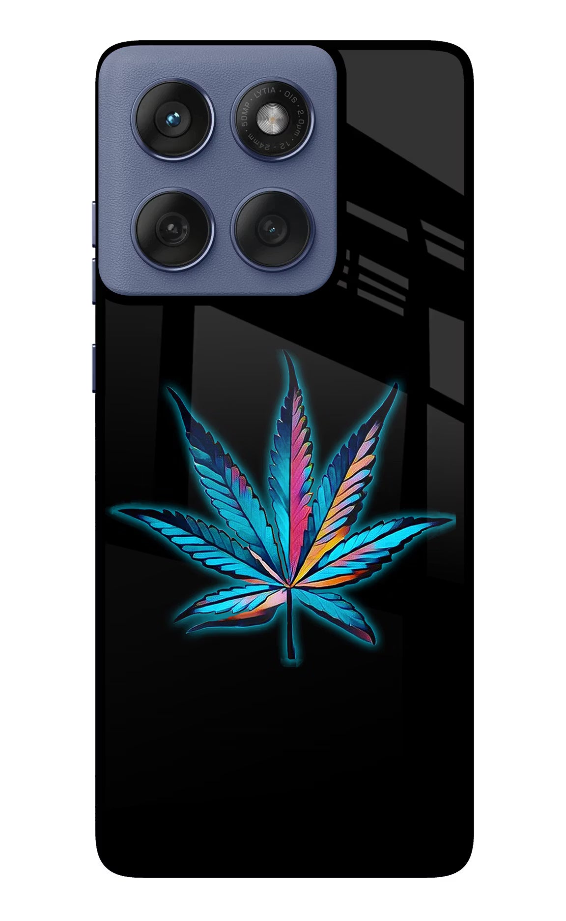 Weed Moto Edge 60 Fusion Glass Case Back Cover by Casekaro