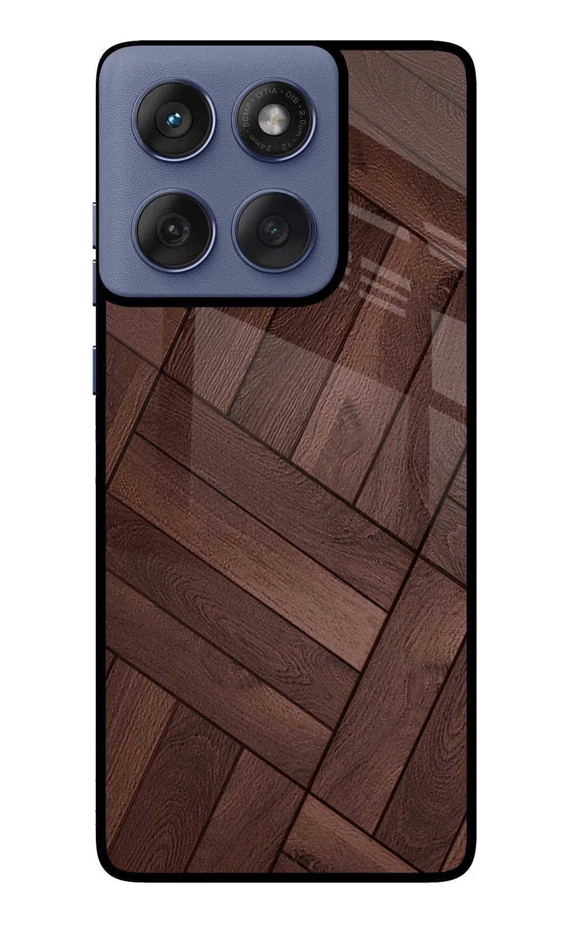 Wooden Texture Design Moto Edge 60 Fusion Glass Case Back Cover by Casekaro