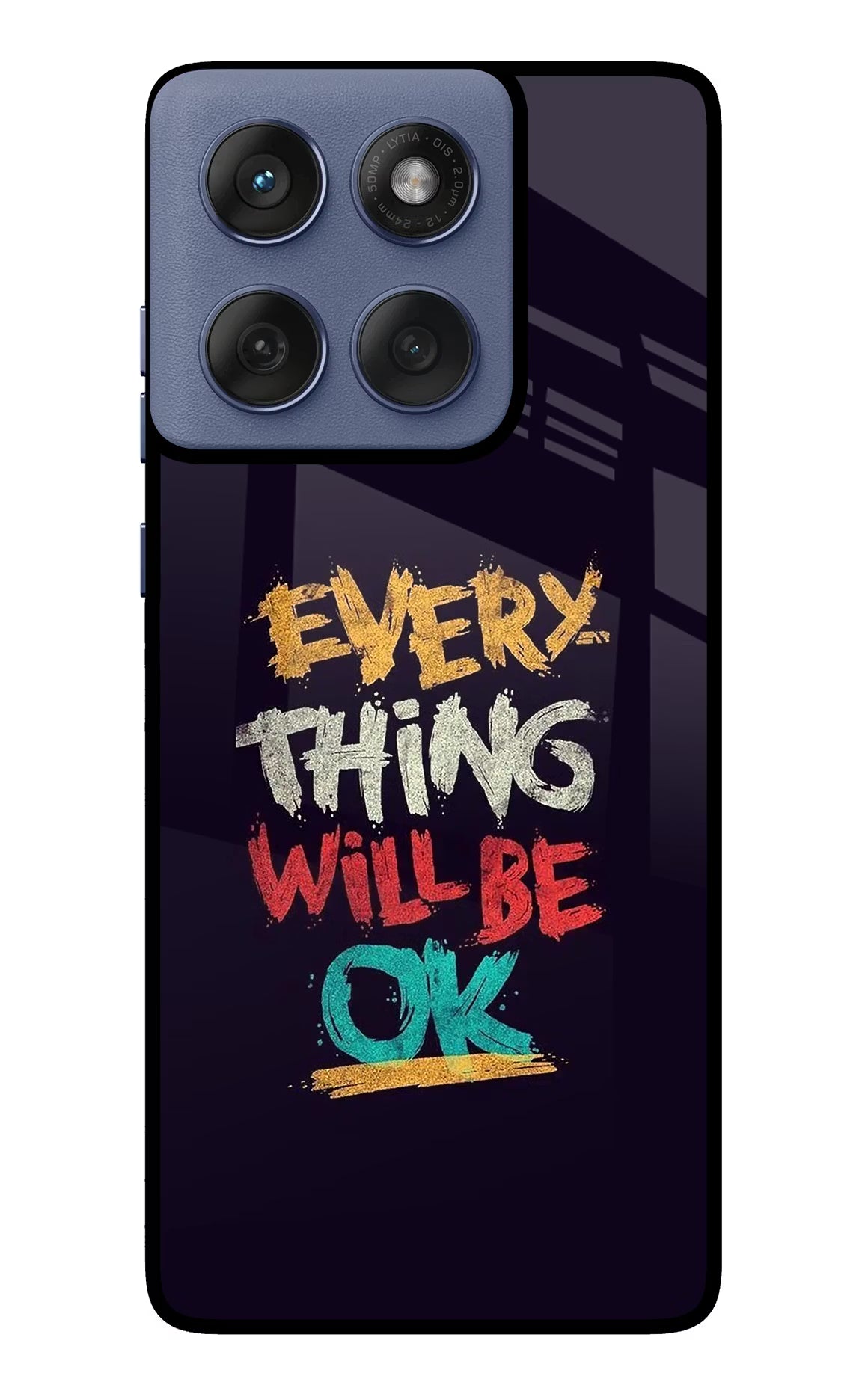 Everything Will Be Ok Moto Edge 60 Fusion Back Cover - Everything Will Be Ok Moto Edge 60 Fusion Glass Case Back Cover by Casekaro Everything Will Be Ok Moto Edge 60 Fusion Glass Case Back Cover by Casekaro