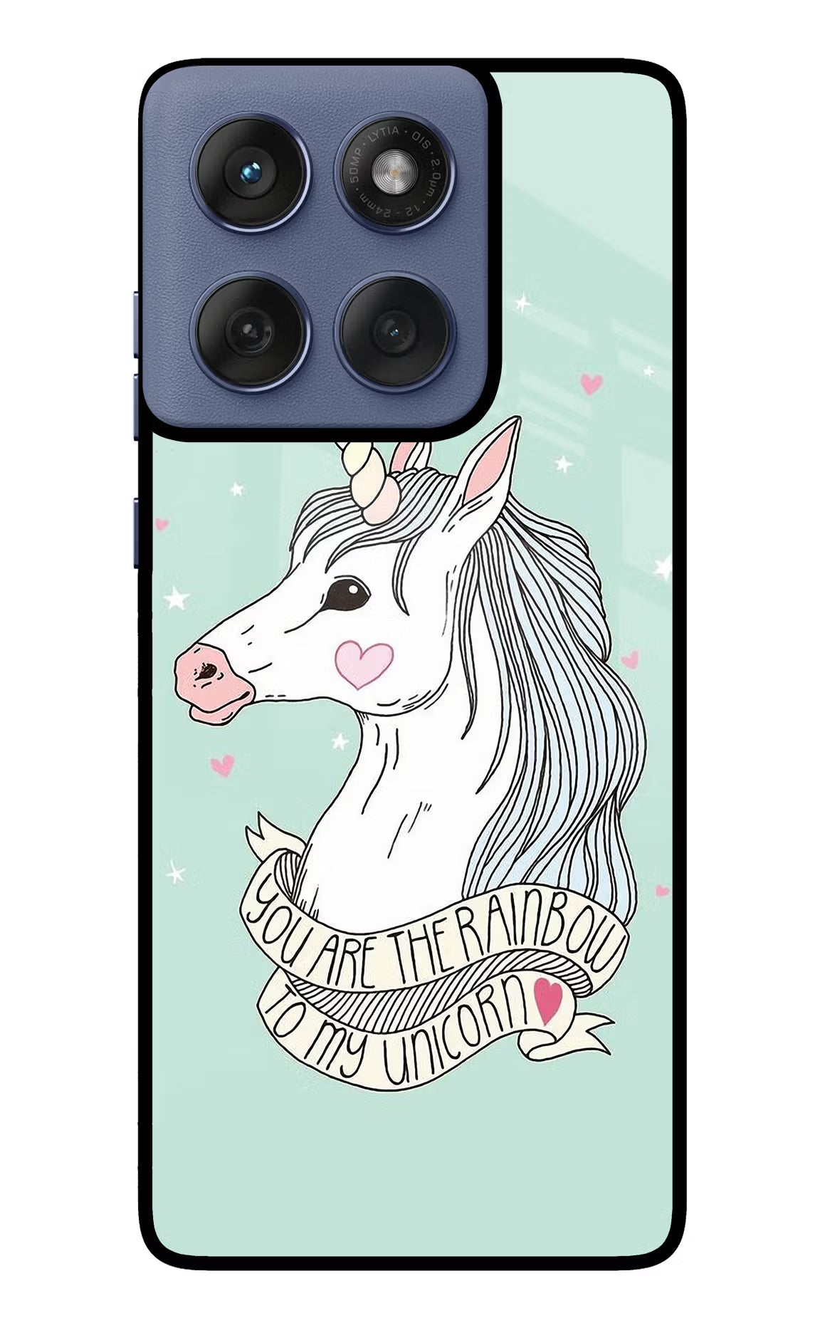 Unicorn Wallpaper Moto Edge 60 Fusion Glass Case Back Cover by Casekaro