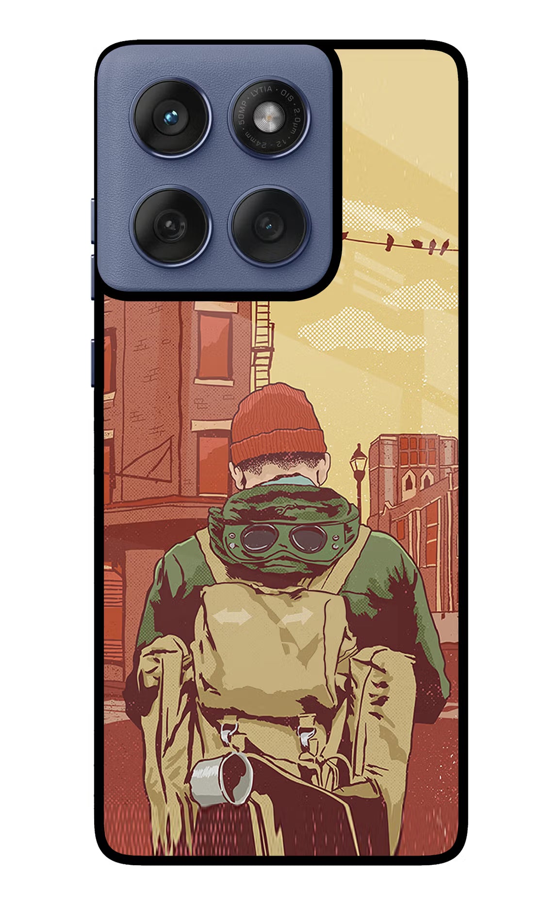 Adventurous Moto Edge 60 Fusion Glass Case Back Cover by Casekaro