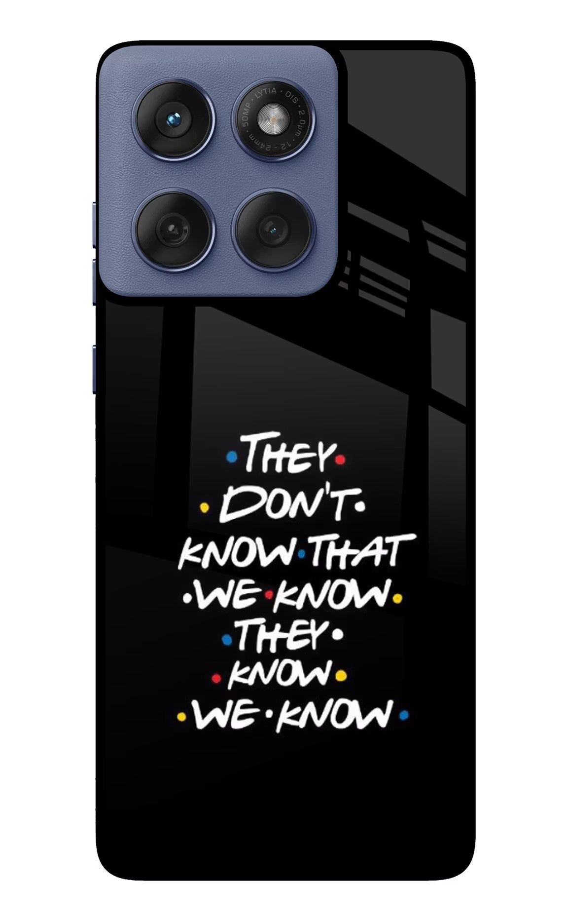 FRIENDS Dialogue Moto Edge 60 Fusion Glass Case Back Cover by Casekaro