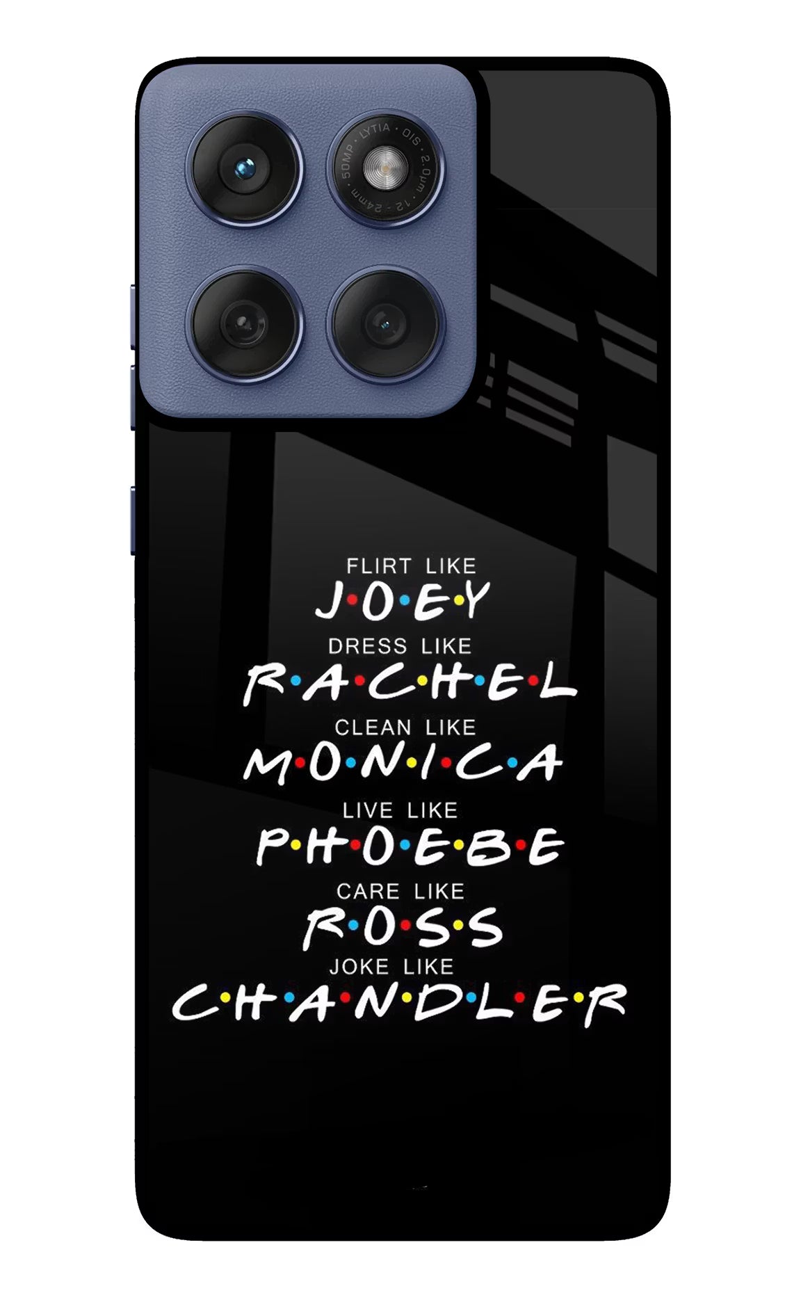 FRIENDS Character Moto Edge 60 Fusion Glass Case Back Cover by Casekaro