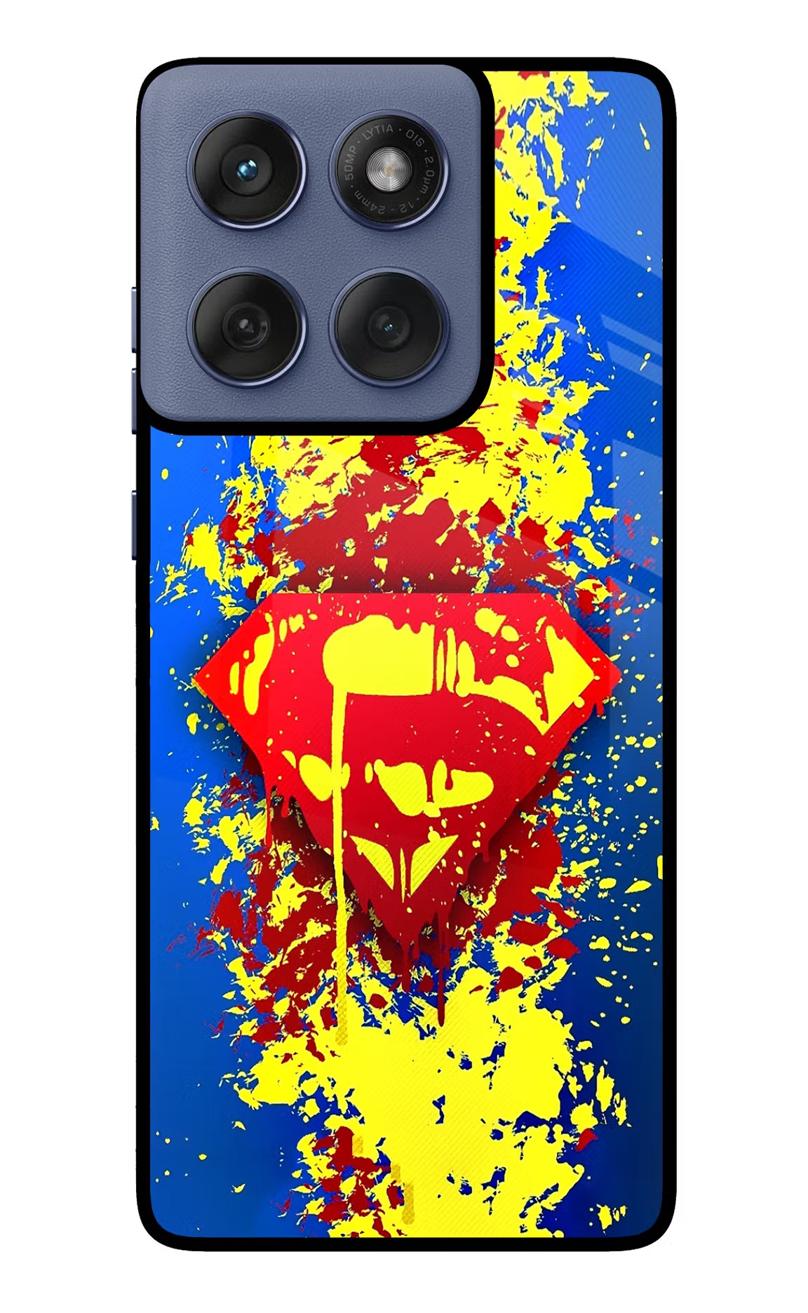Superman logo Moto Edge 60 Fusion Glass Case Back Cover by Casekaro