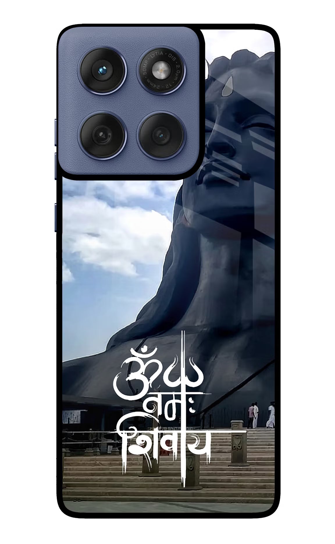 Om Namah Shivay Moto Edge 60 Fusion Glass Case Back Cover by Casekaro