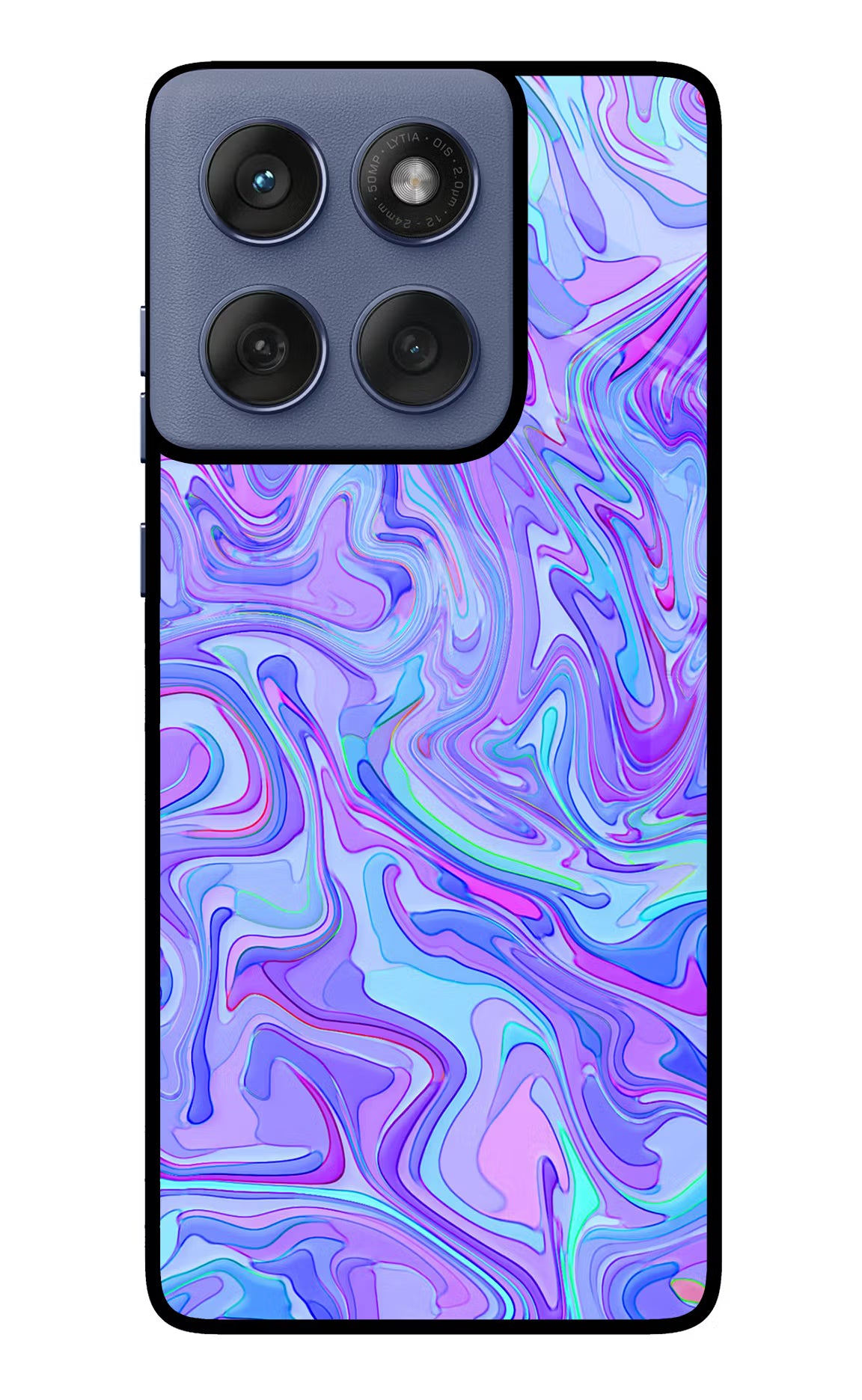 Glitter Moto Edge 60 Fusion Glass Case Back Cover by Casekaro