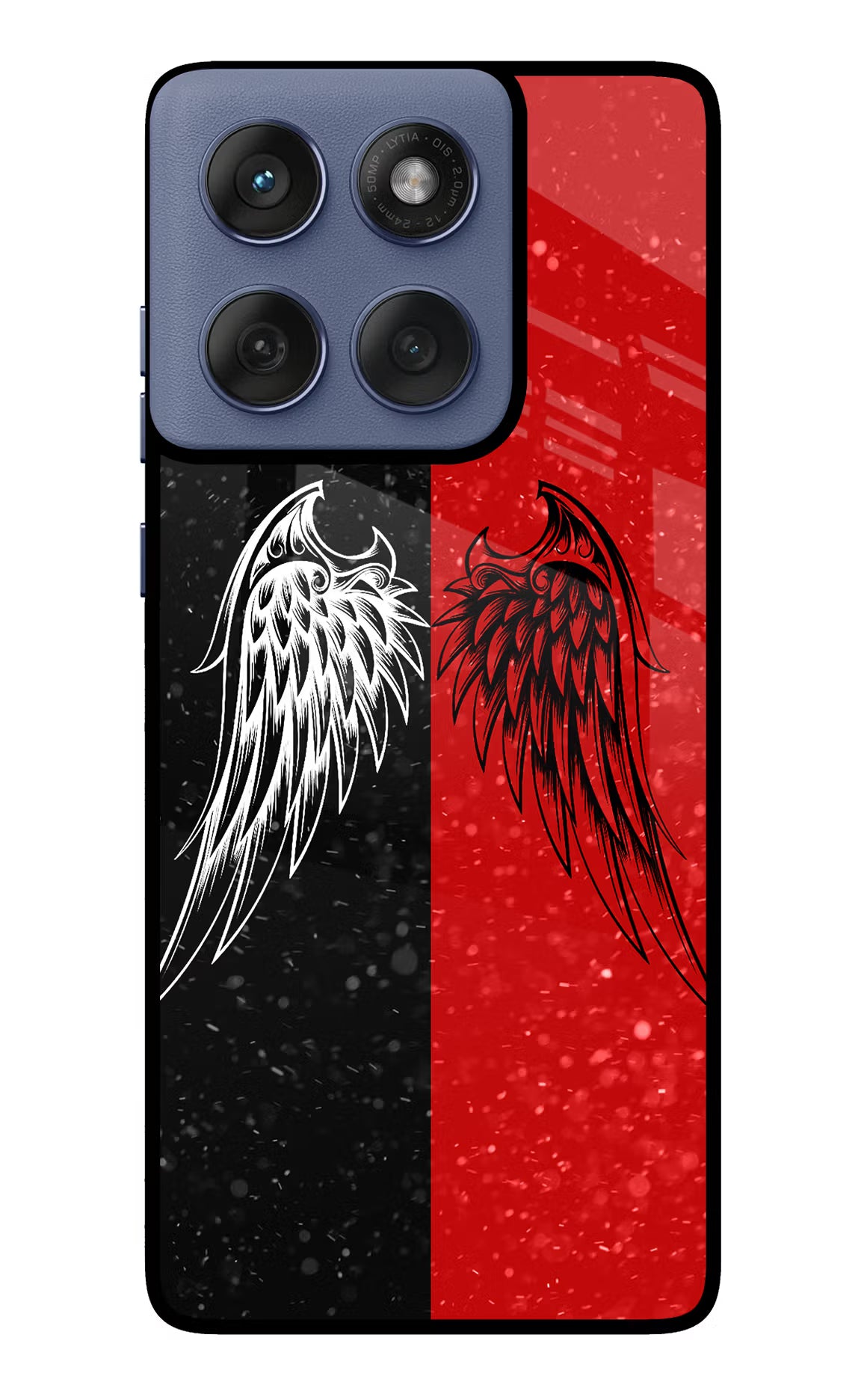Wings Moto Edge 60 Fusion Back Cover - Wings Moto Edge 60 Fusion Glass Case Back Cover by Casekaro Wings Moto Edge 60 Fusion Glass Case Back Cover by Casekaro