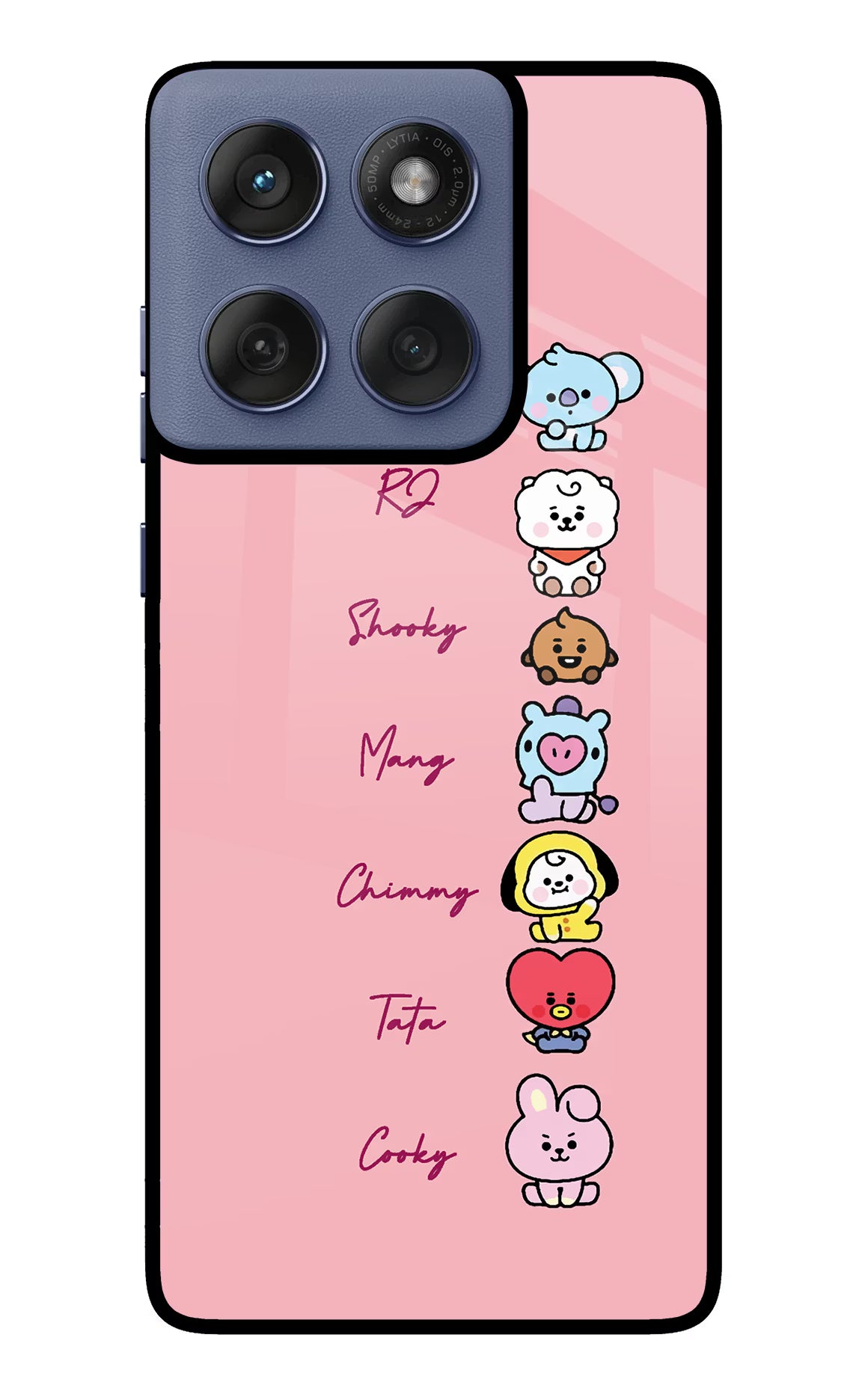 BTS names Moto Edge 60 Fusion Glass Case Back Cover by Casekaro