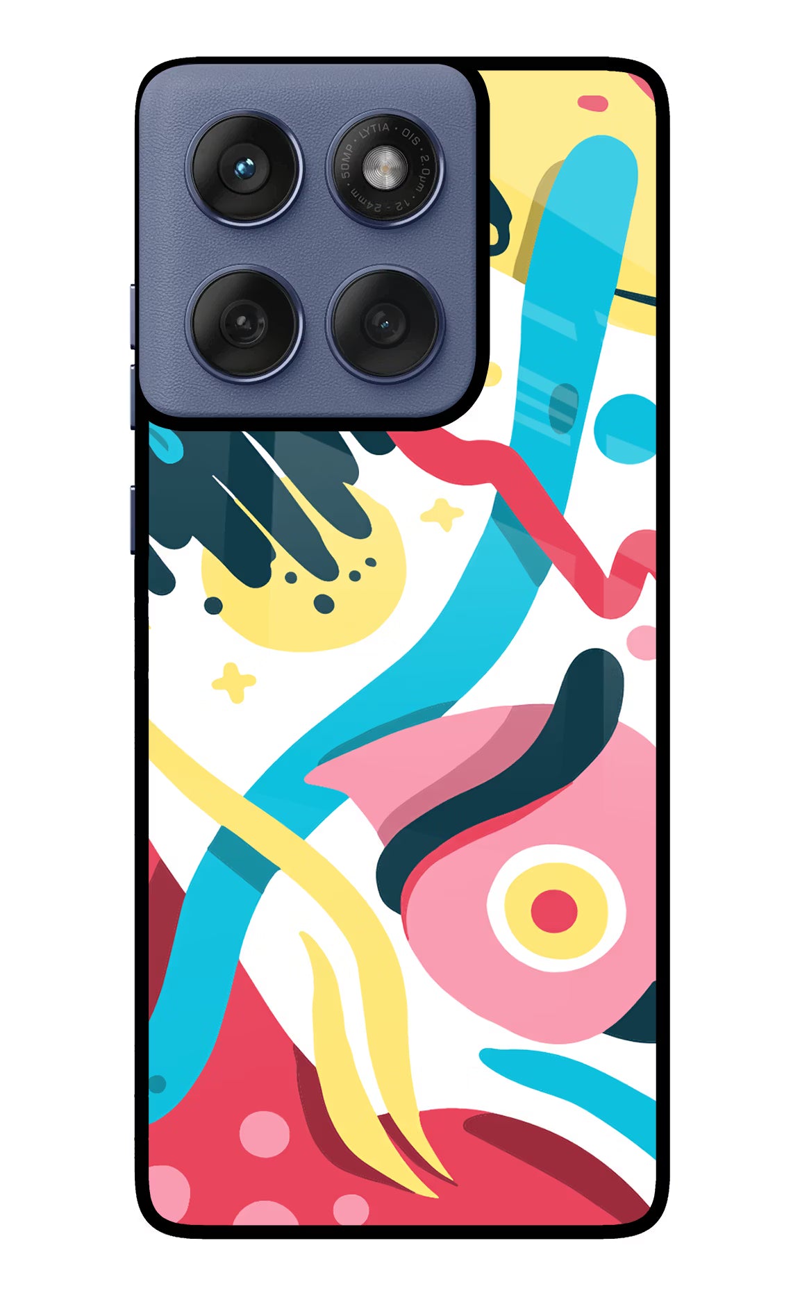Trippy Moto Edge 60 Fusion Glass Case Back Cover by Casekaro