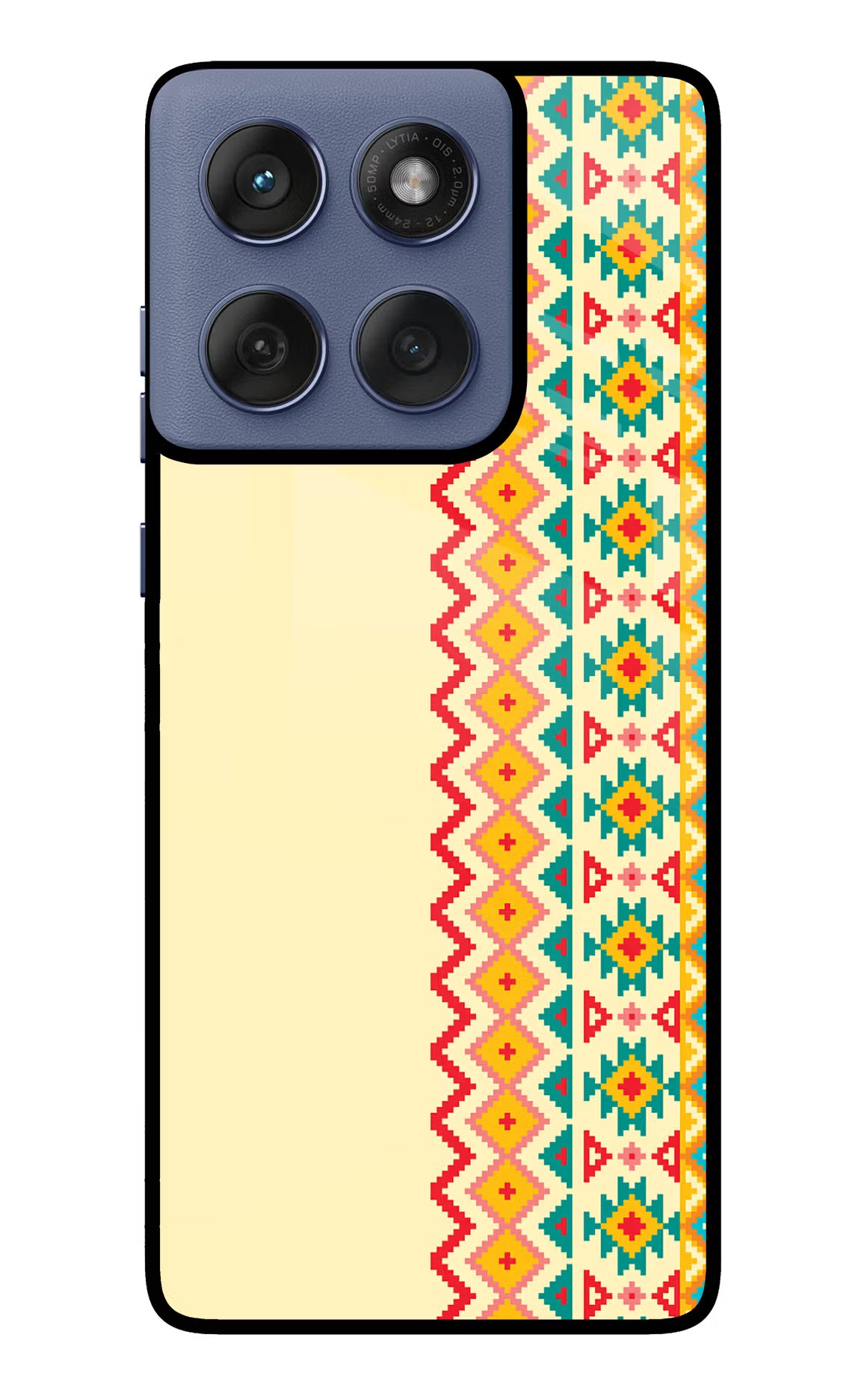 Ethnic Seamless Moto Edge 60 Fusion Back Cover - Ethnic Seamless Moto Edge 60 Fusion Glass Case Back Cover by Casekaro Ethnic Seamless Moto Edge 60 Fusion Glass Case Back Cover by Casekaro