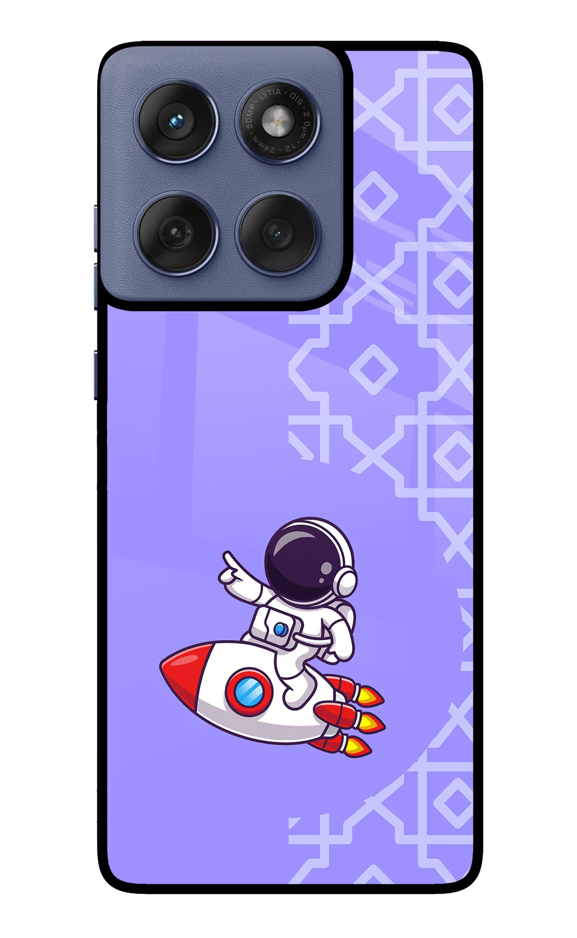 Cute Astronaut Moto Edge 60 Fusion Glass Case - Cute Astronaut Moto Edge 60 Fusion Glass Case Cute Astronaut Moto Edge 60 Fusion Glass Case